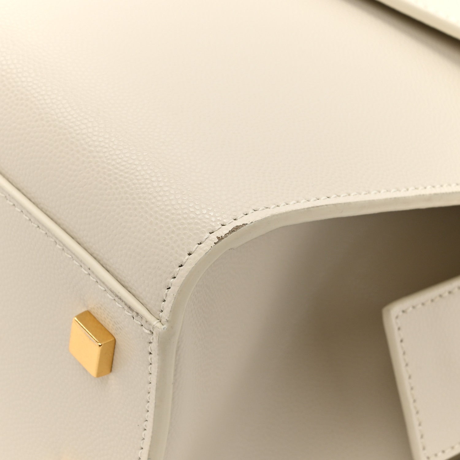 Saint Laurent Grain De Poudre Small Uptown Tote Crema Soft 13 of 16