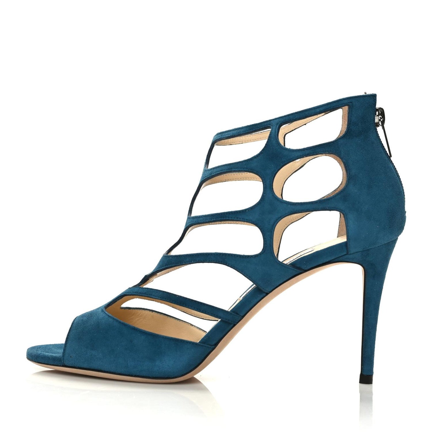 Jimmy Choo Suede Ren 100 Sandals 40.5 Blue 1 of 7