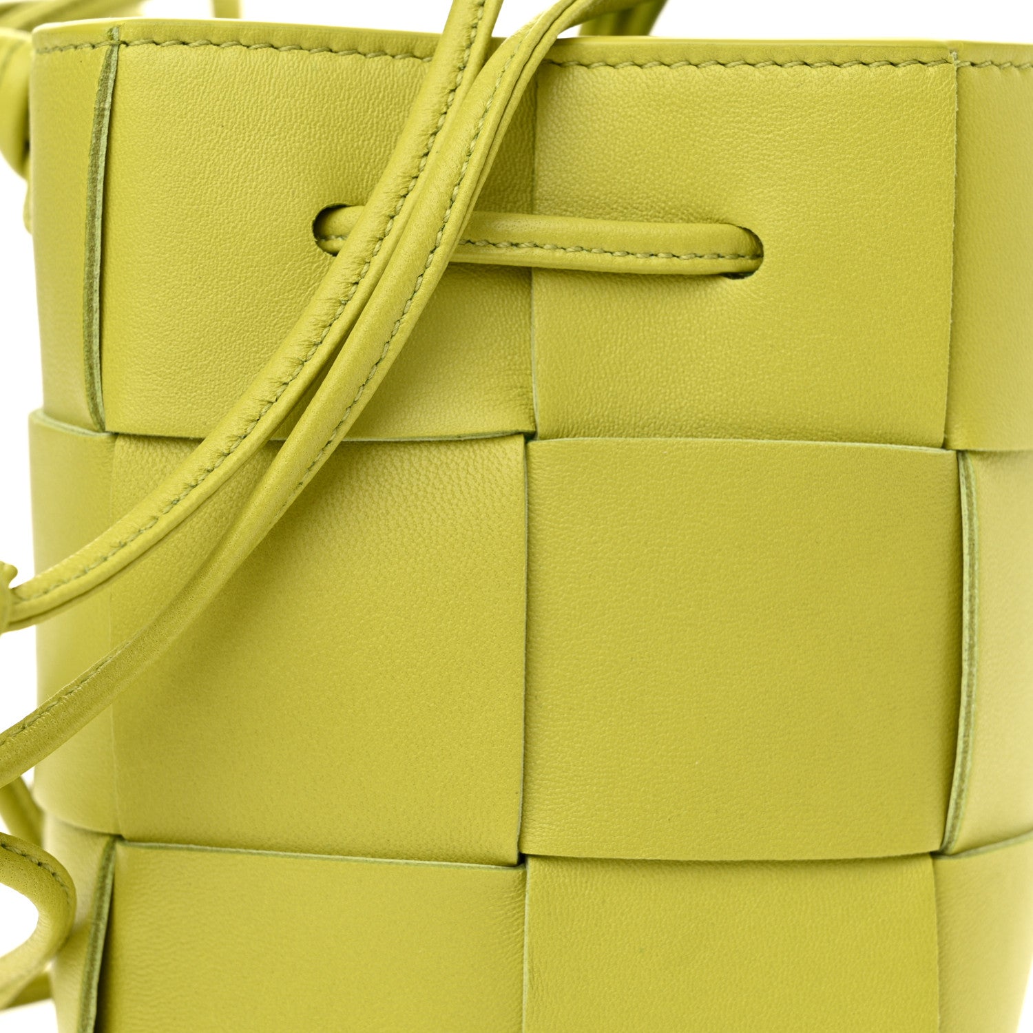 Bottega Veneta Nappa Maxi Intrecciato Mini Cassette Bucket Bag Kiwi 7 of 9