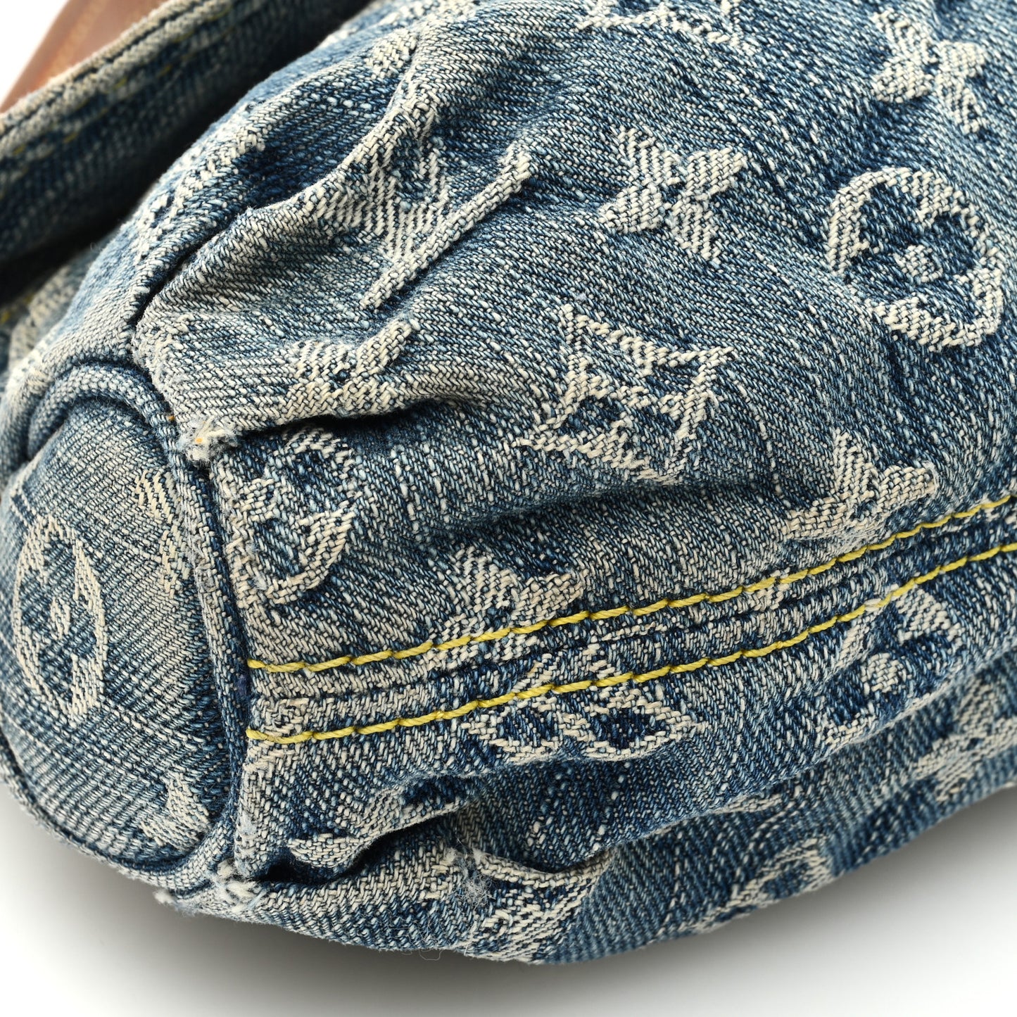 Monogram Denim Mini Pleaty Blue