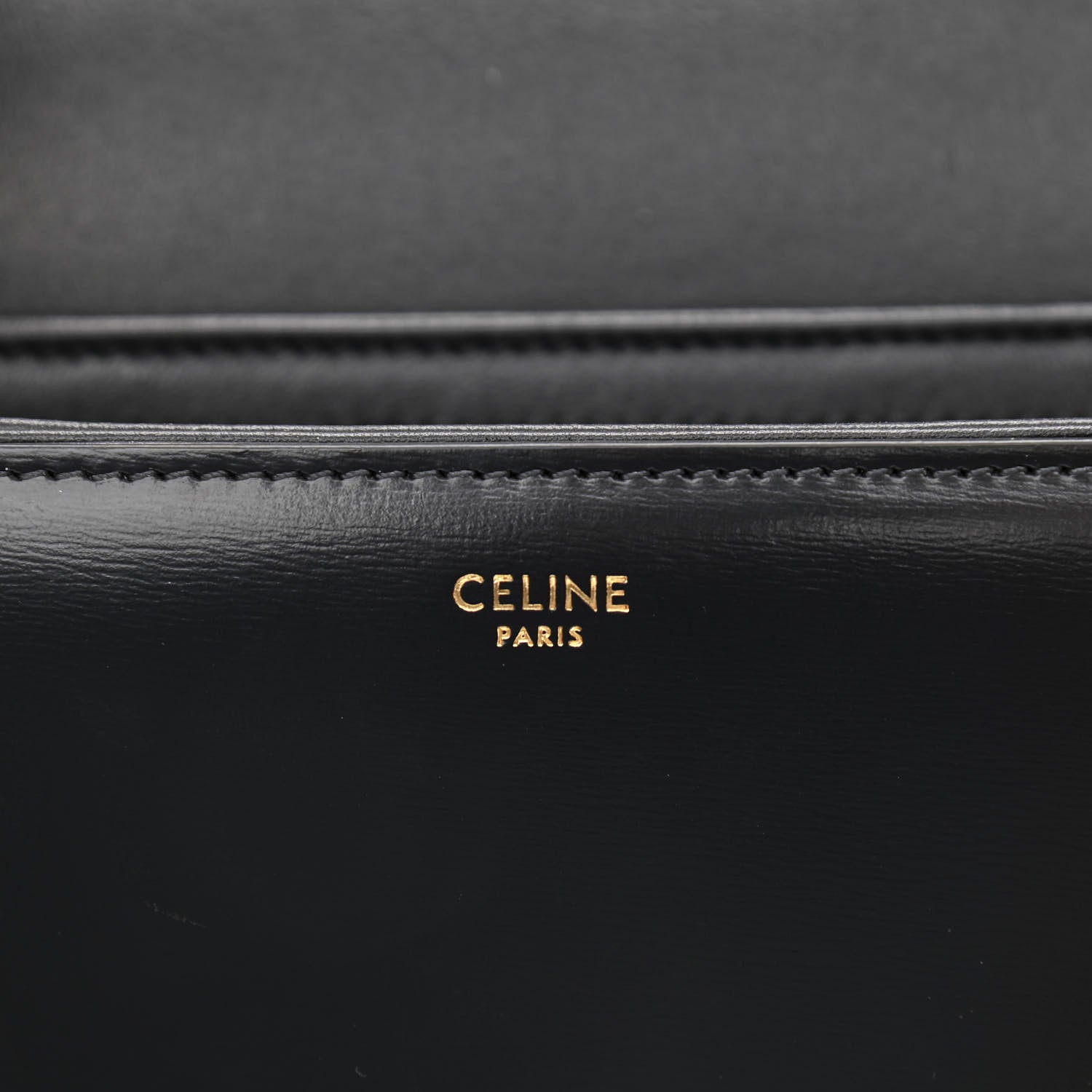Celine Shiny Calfskin Teen Triomphe Black 6 of 10