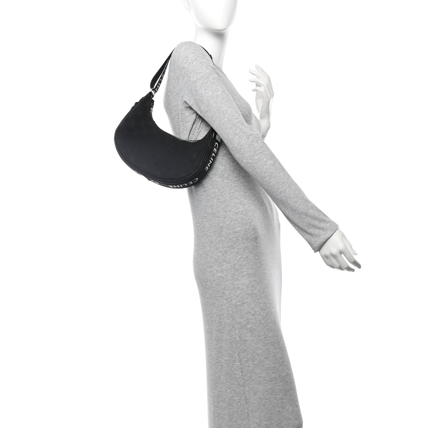 Nylon Ava Shoulder Bag Black