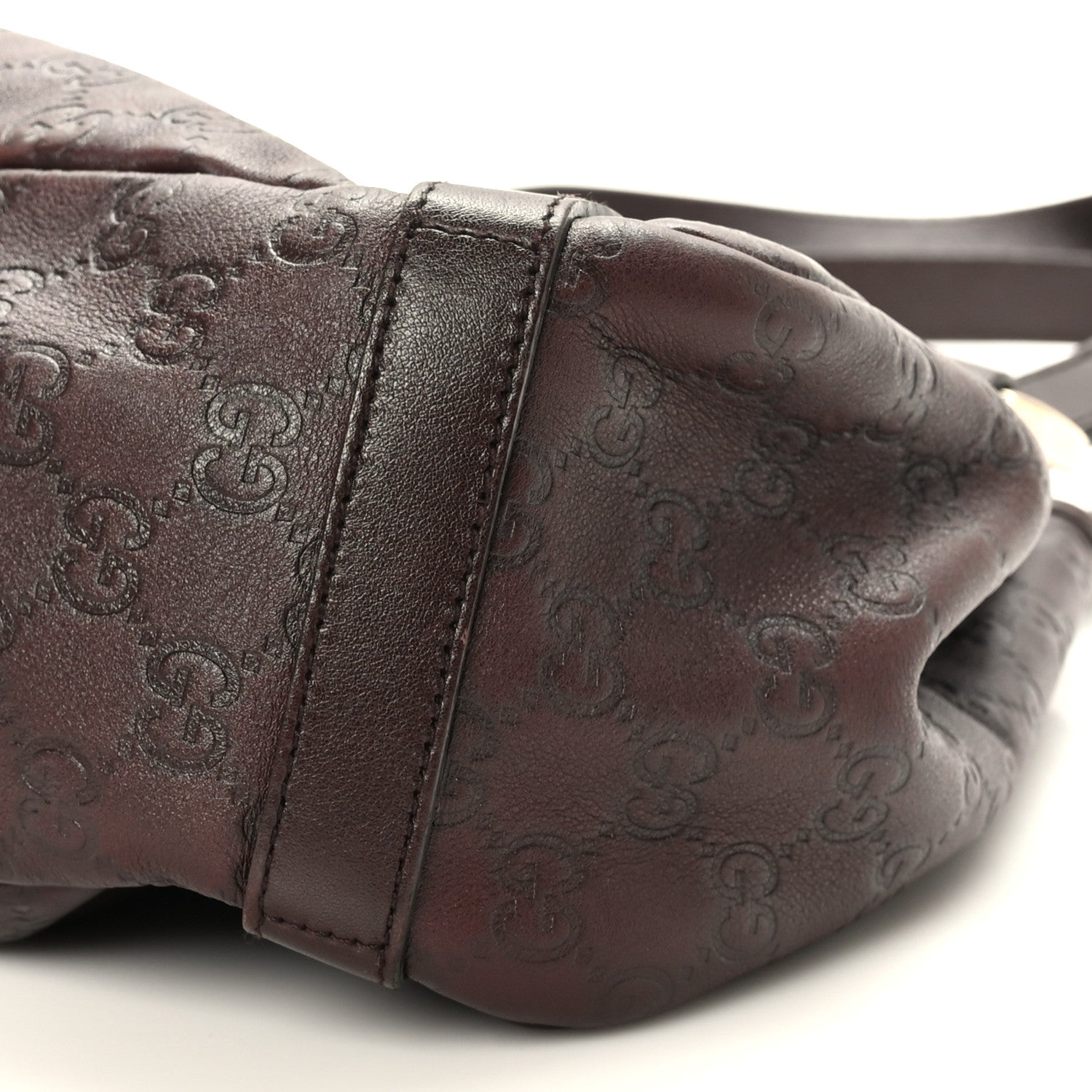 Gucci Guccissima Medium Abbey Shoulder Bag Chocolate 9 of 12