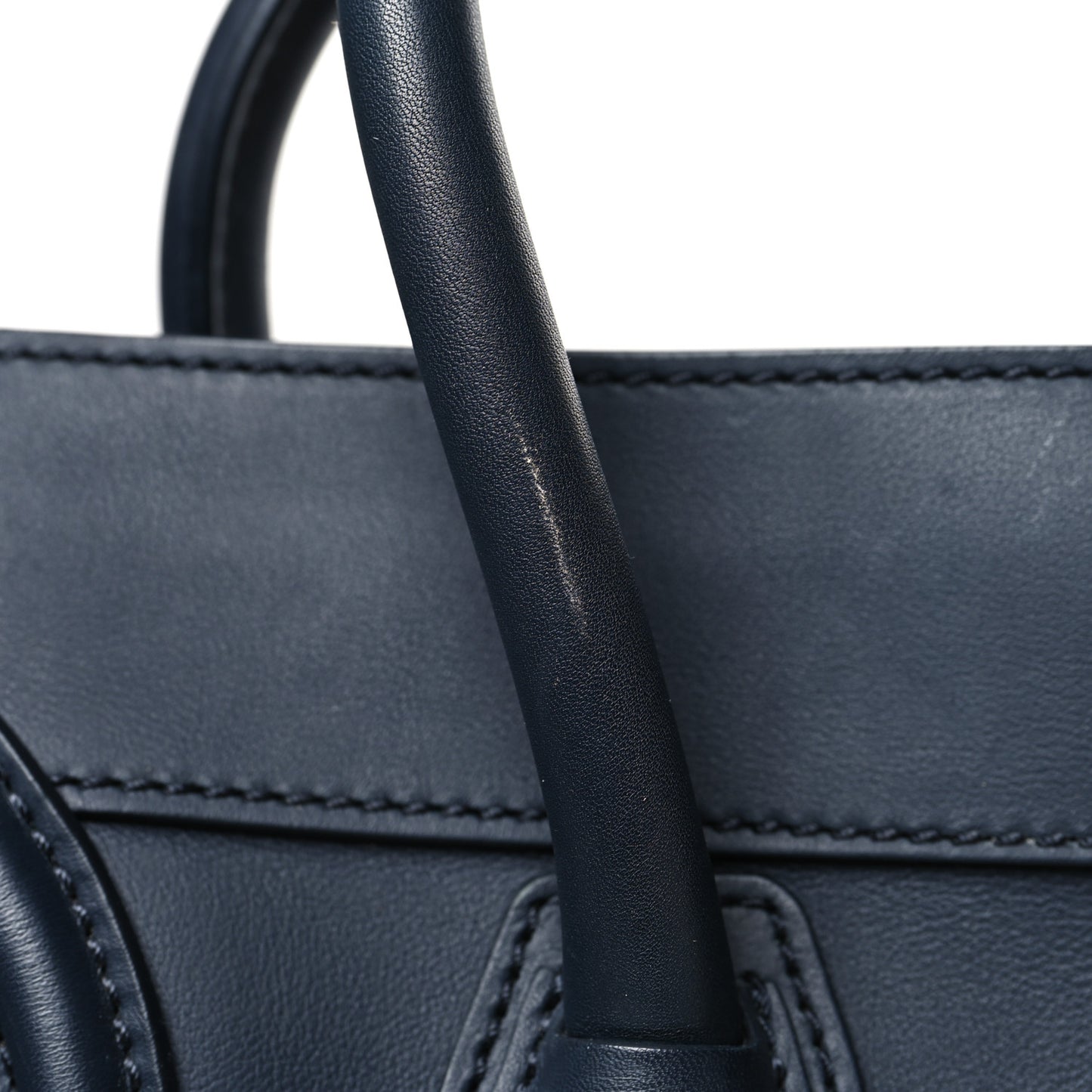 Smooth Calfskin Mini Luggage Navy Blue