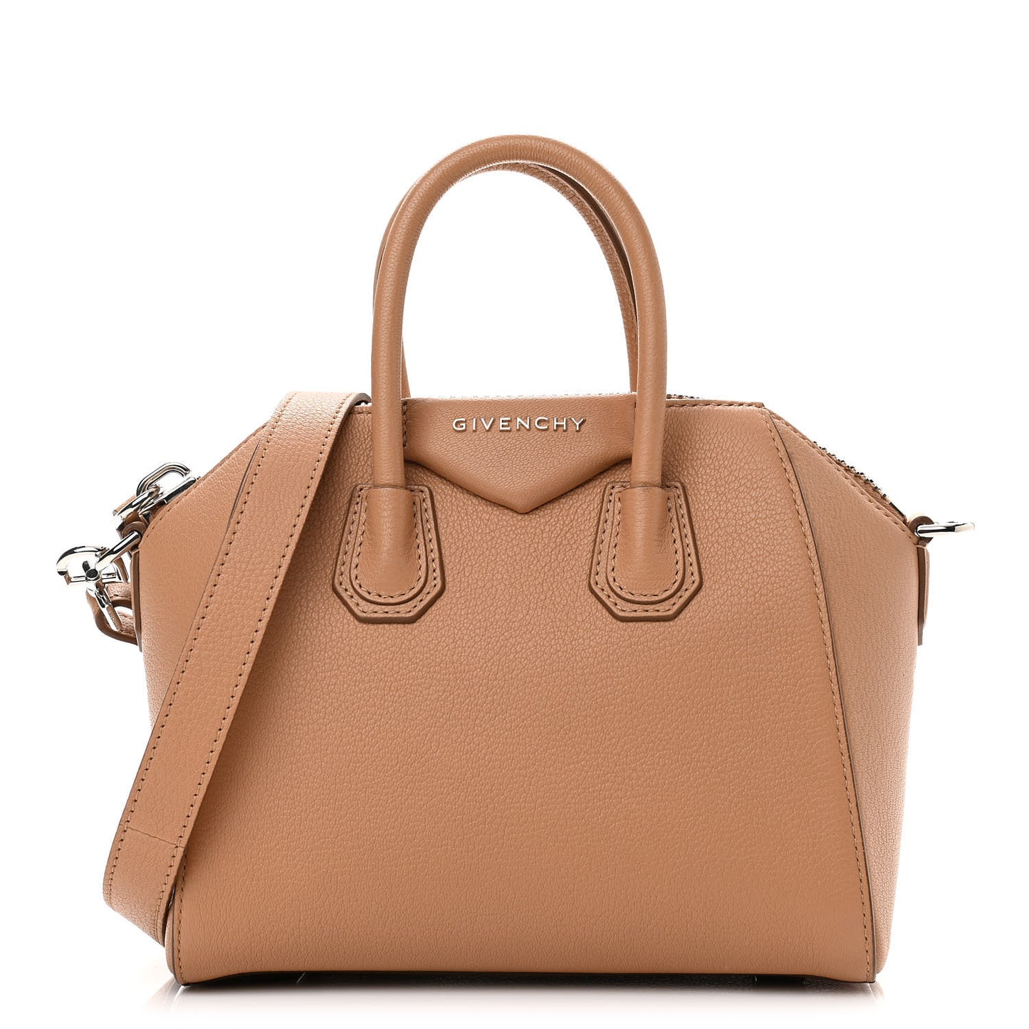 Sugar Goatskin Mini Antigona Medium Beige
