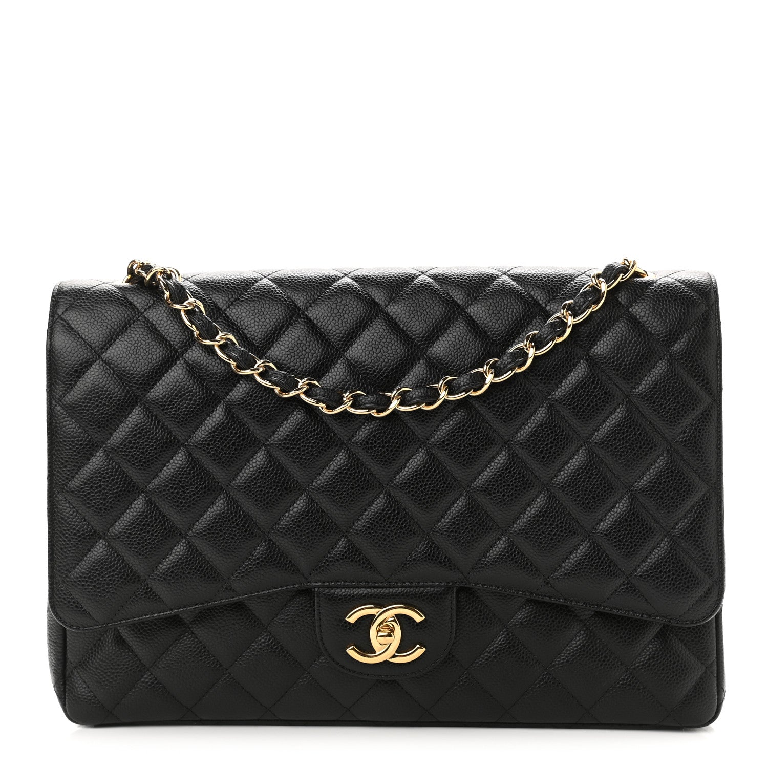 Chanel Caviar Quilted Maxi Double Flap Black 1 of 10