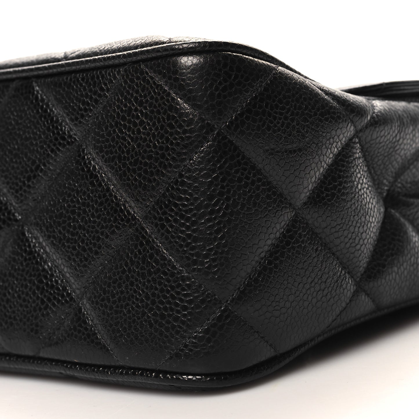 Caviar Quilted Jumbo Square Flap Black