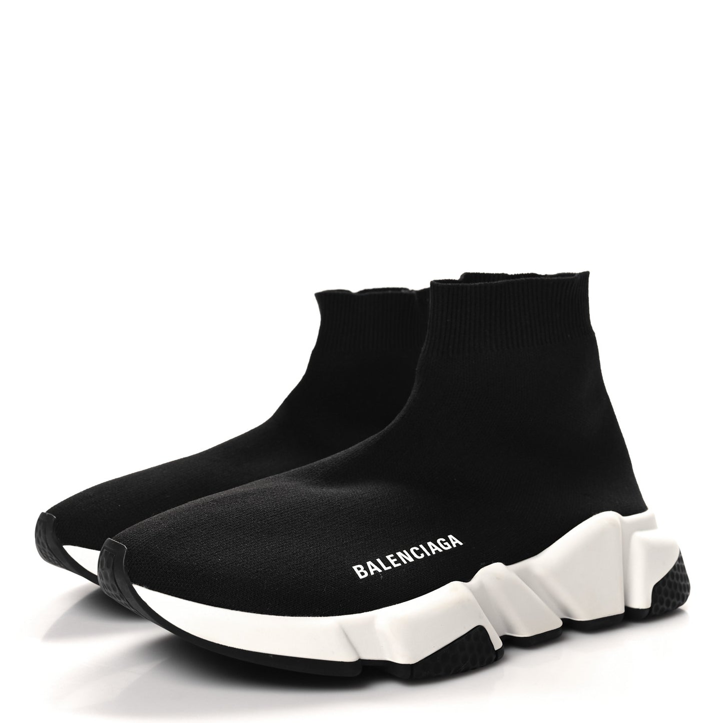 Neoprene Knit Womens Speed Sneakers 39 Black White