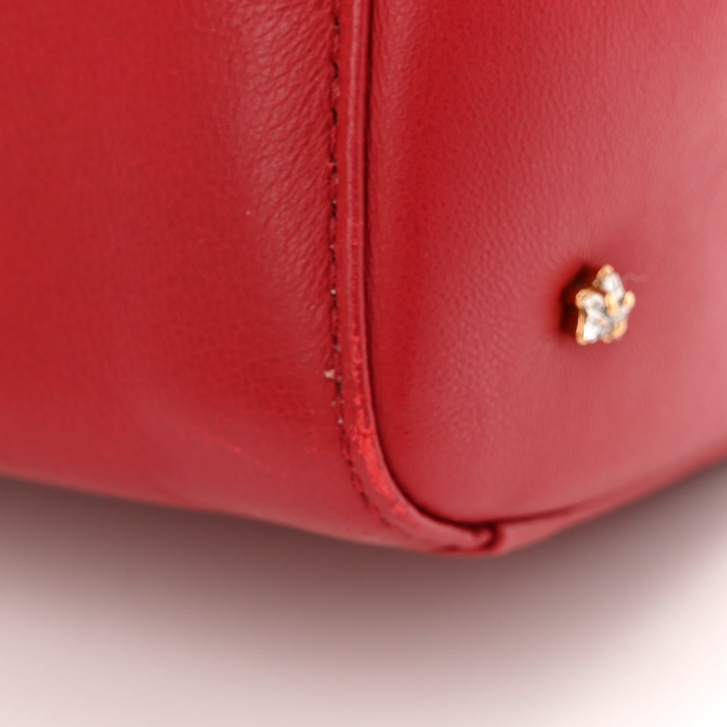 Nappa Crystal Stars Studded XS Peekaboo Iconic Satchel Fragola
