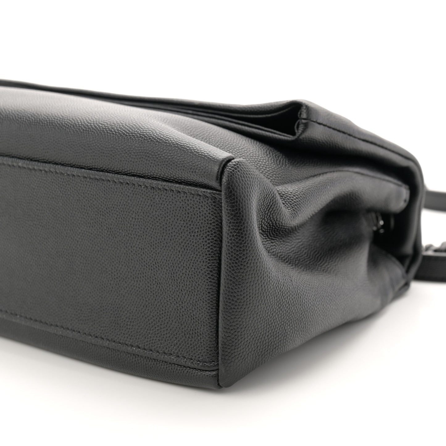 Grain De Poudre Medium West Hollywood Monogram Fold-Over Black