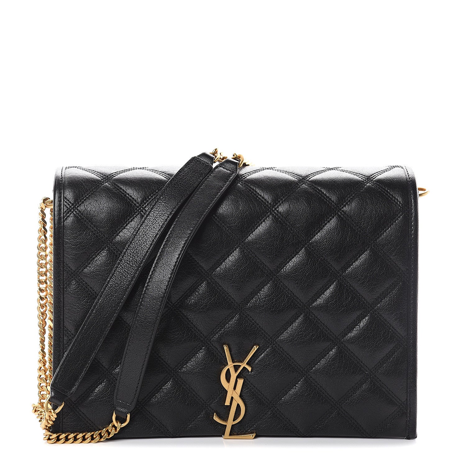 Saint Laurent Lambskin Quilted Small Becky Chain Bag Black 1 of 7