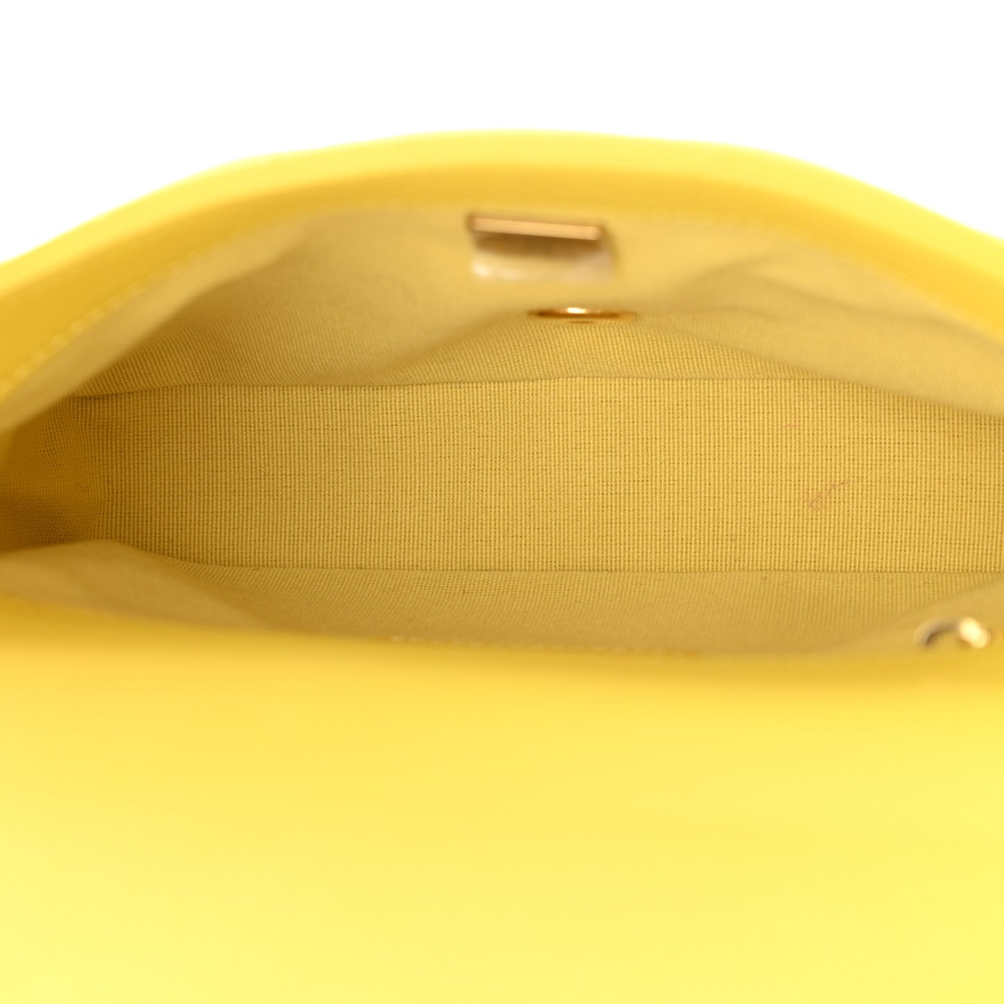 Caviar Quilted Mini CC You Flap Yellow
