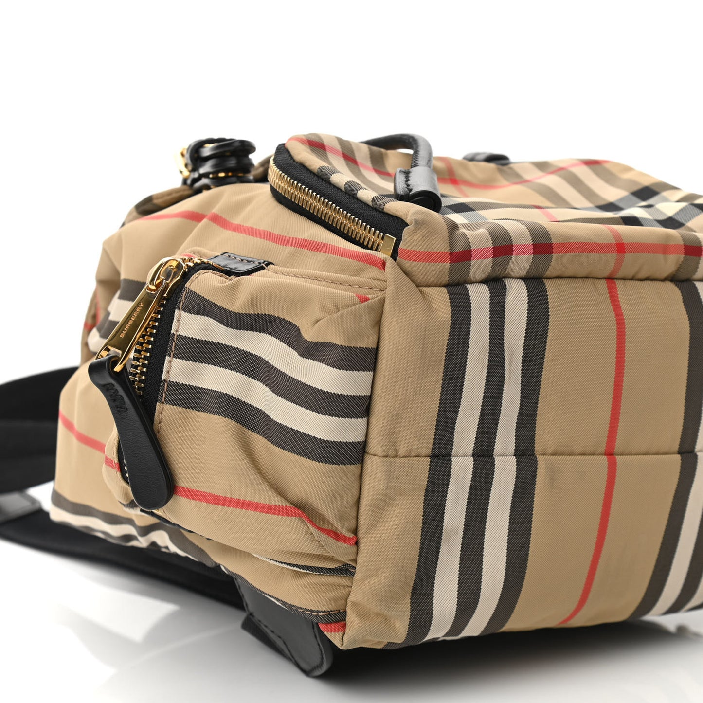 Vintage Check Small Rucksack Backpack Antique Yellow