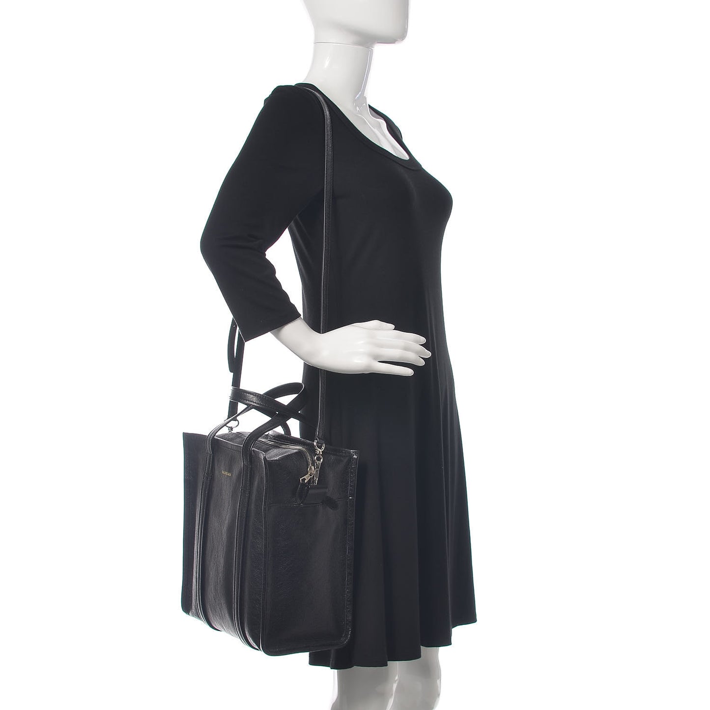 Agneau Small Bazar Shopper Tote Black