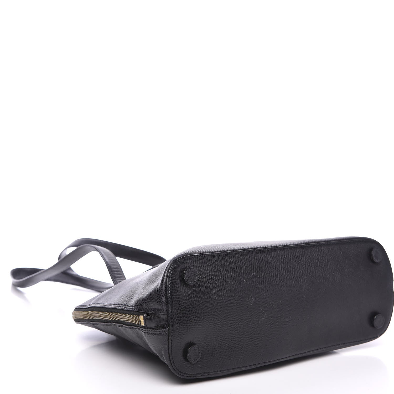Prada Saffiano Top Handle Dome Satchel Black 3 of 11