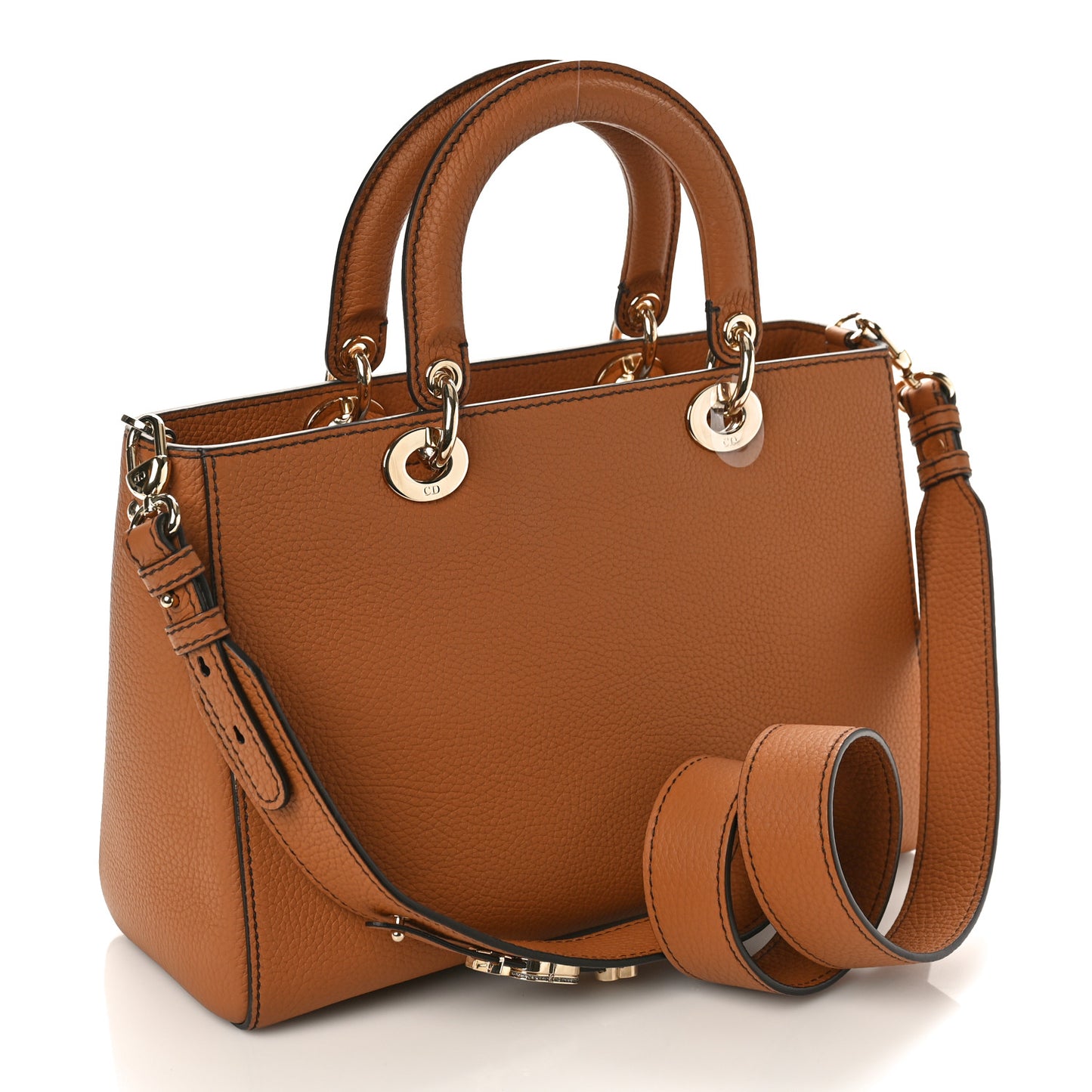 Bullcalf Medium Lady D-Sire Tote Dark Brandy