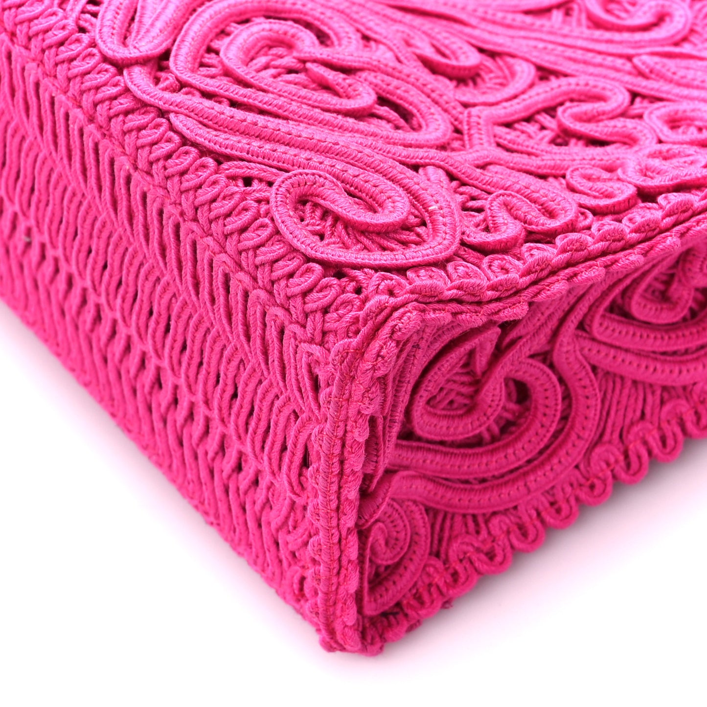 Cordonetto Lace Shoulder Bag Fuchsia