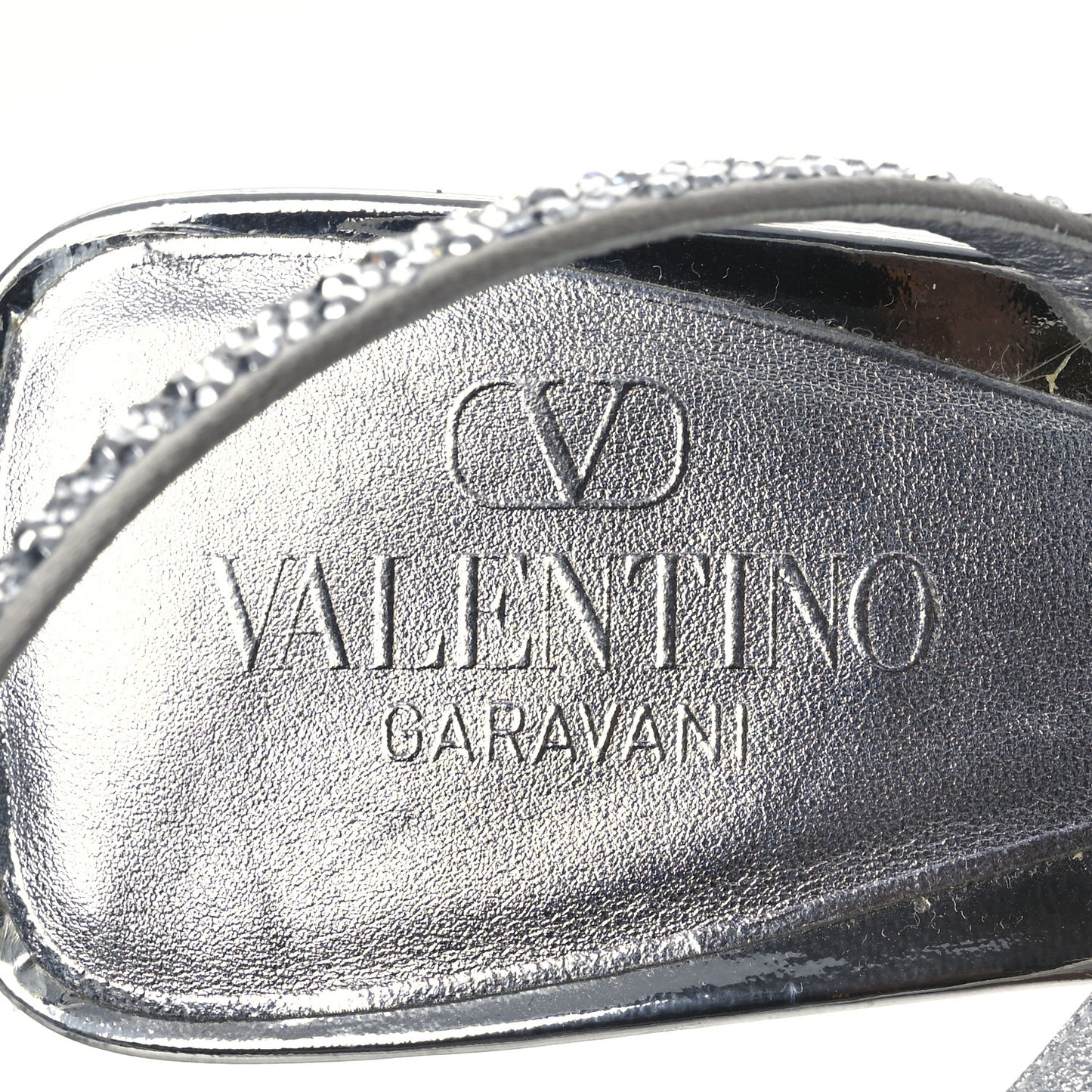 Crystal Embellished 90mm Sandals 38 Silver