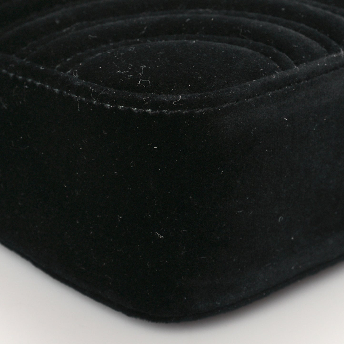 Velvet Matelasse Mini GG Marmont Shoulder Bag Black