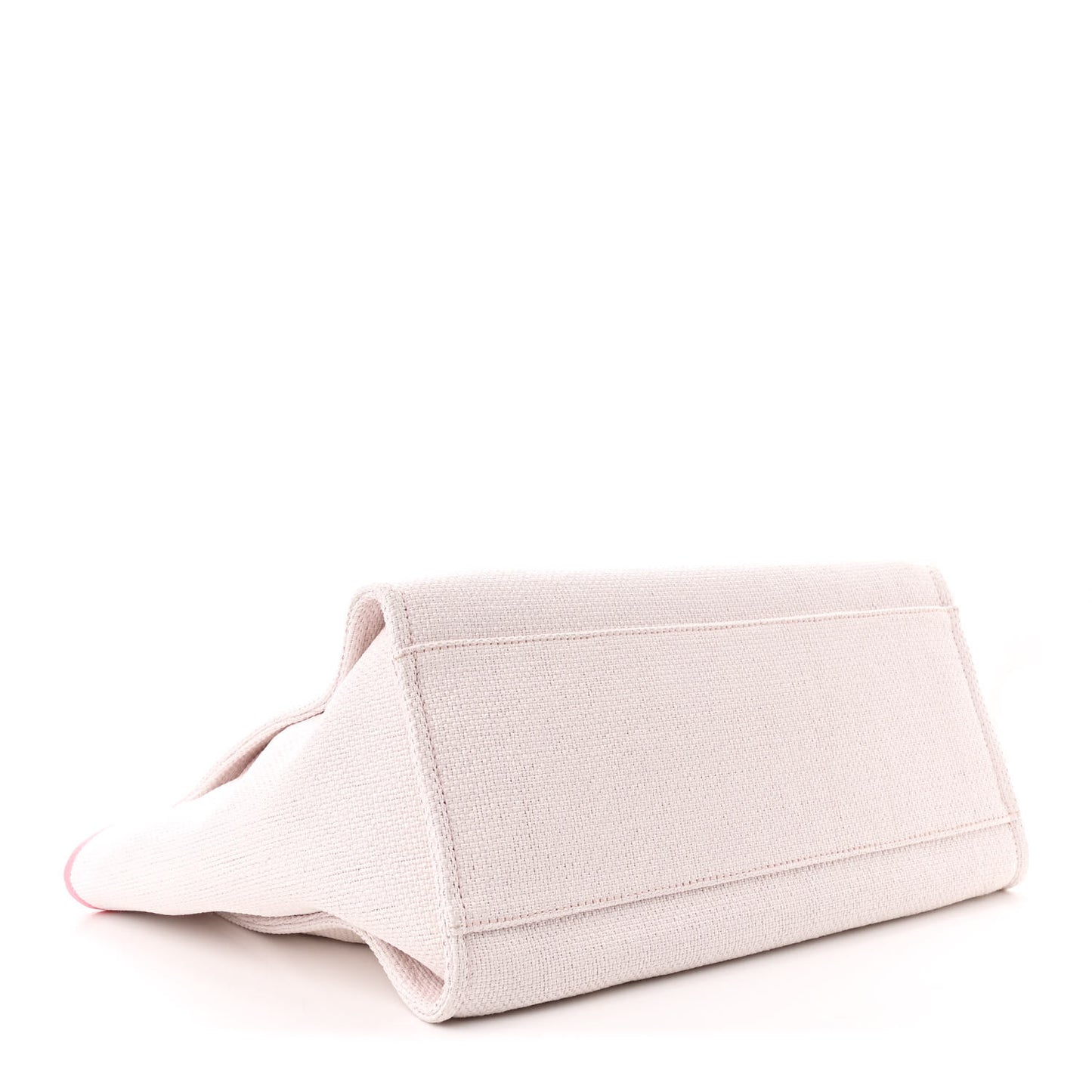 Woven Straw Raffia Medium Deauville Tote Pink
