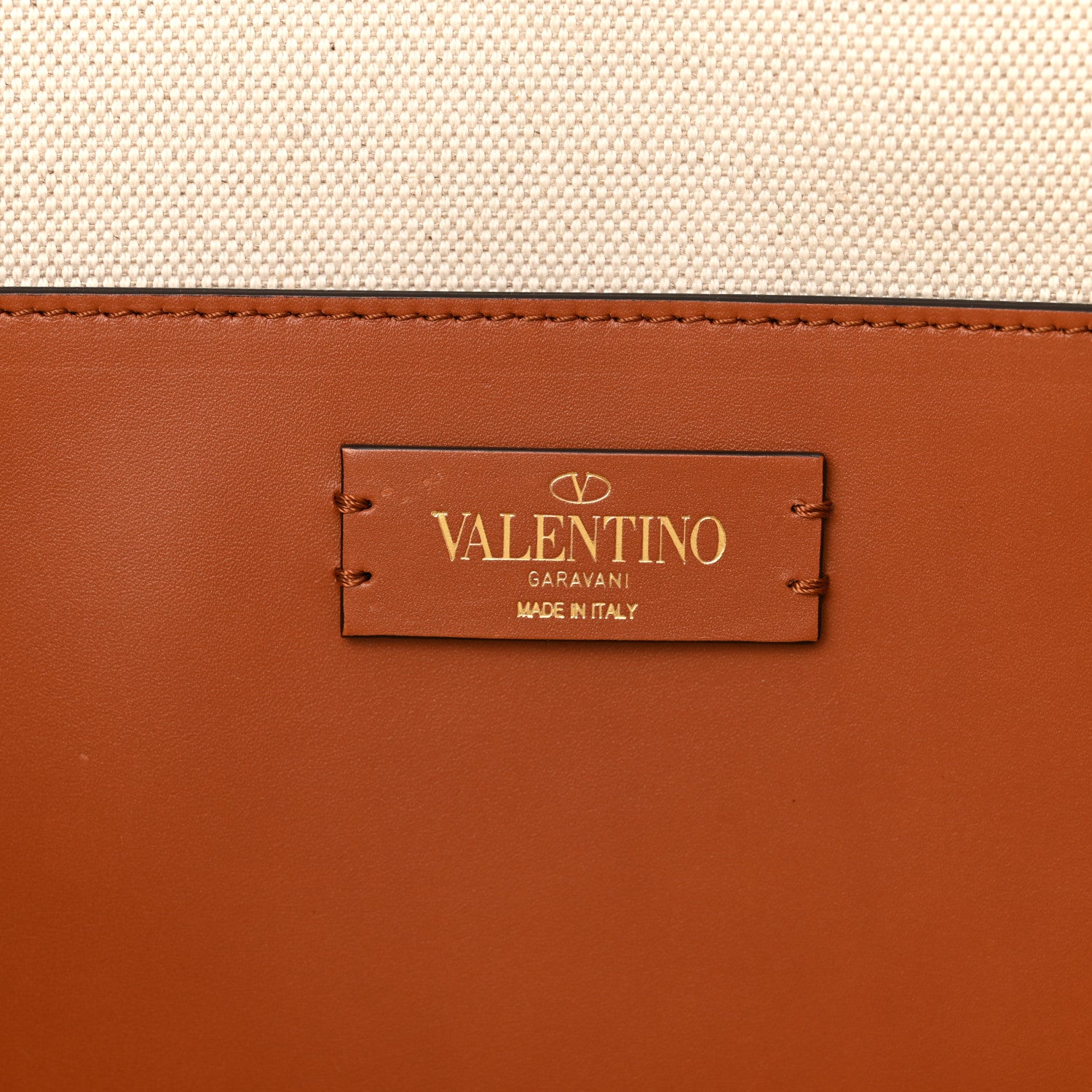 Valentino Garavani Raffia Calfskin Large Vlogo Shoulder Tote Naturale Saddle Brown 6 of 10