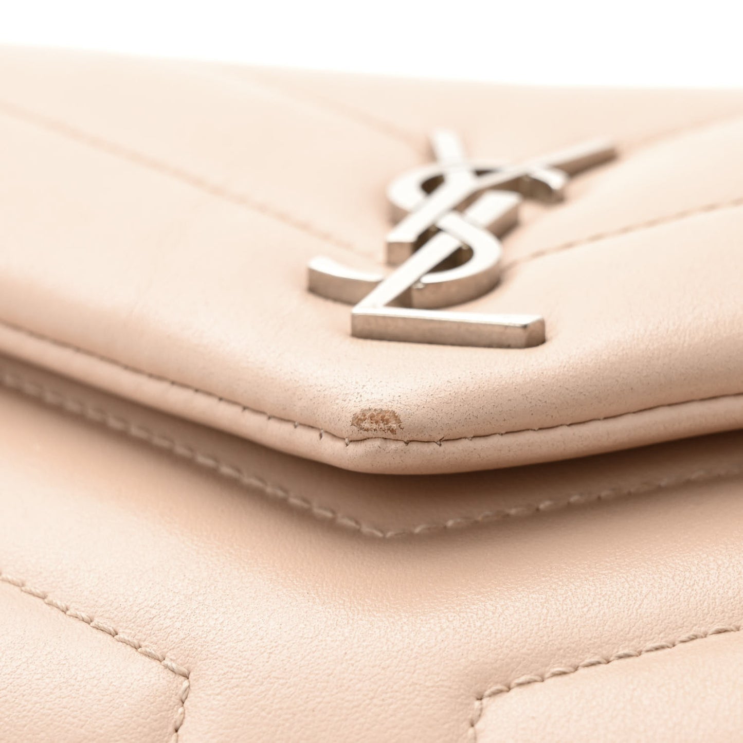 Calfskin Y Quilted Monogram Toy Loulou Crossbody Bag Nude Powder