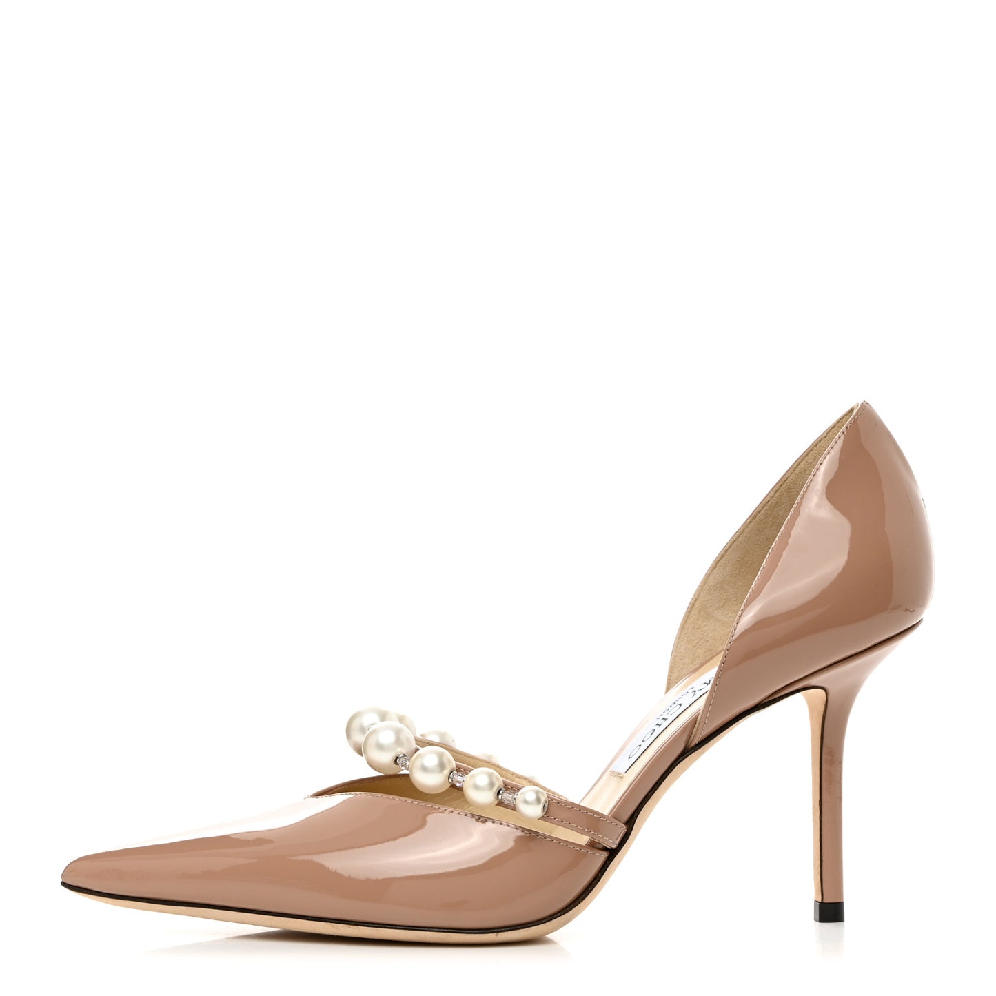 Patent Pearl Embellished Aurelie 65 Pumps 39.5 Ballet Pink