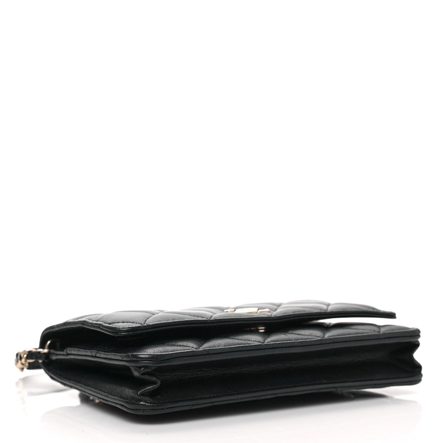 Goatskin Quilted Quilted Like A Wallet Wallet On Chain WOC Black