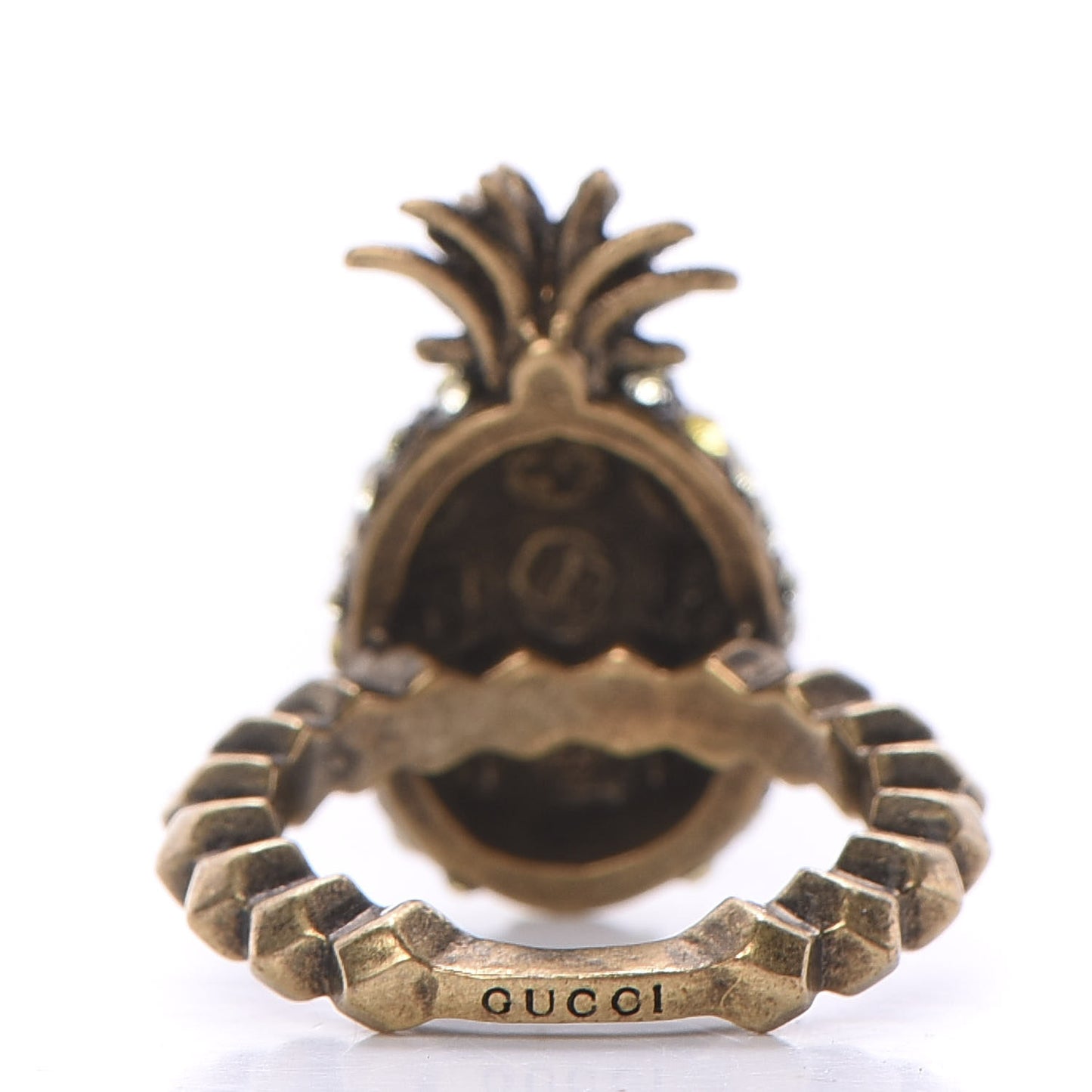 Crystal Pineapple Motif Ring S