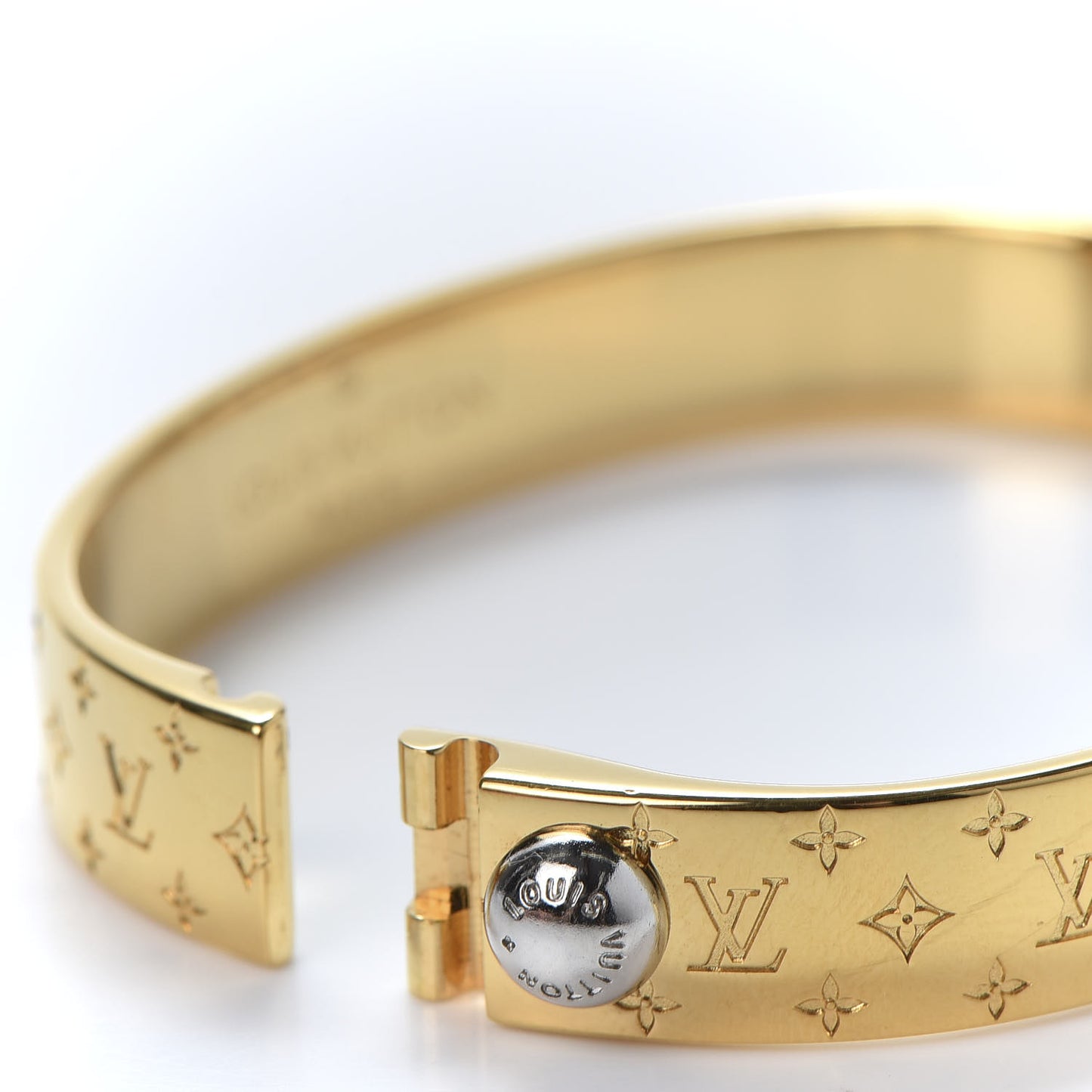 Brass Monogram Nanogram Cuff S Gold