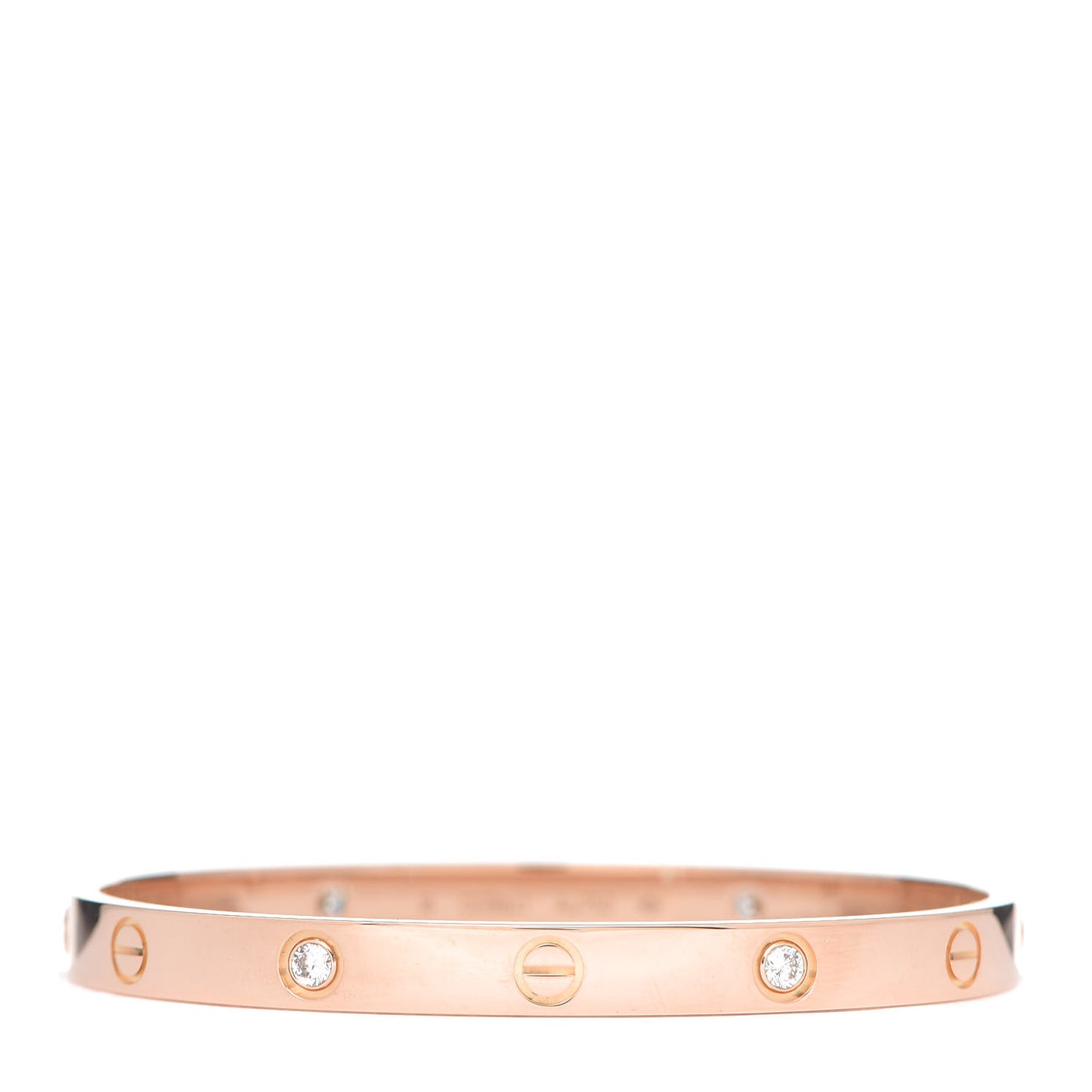 18K Pink Gold 4 Diamond LOVE Bracelet 18