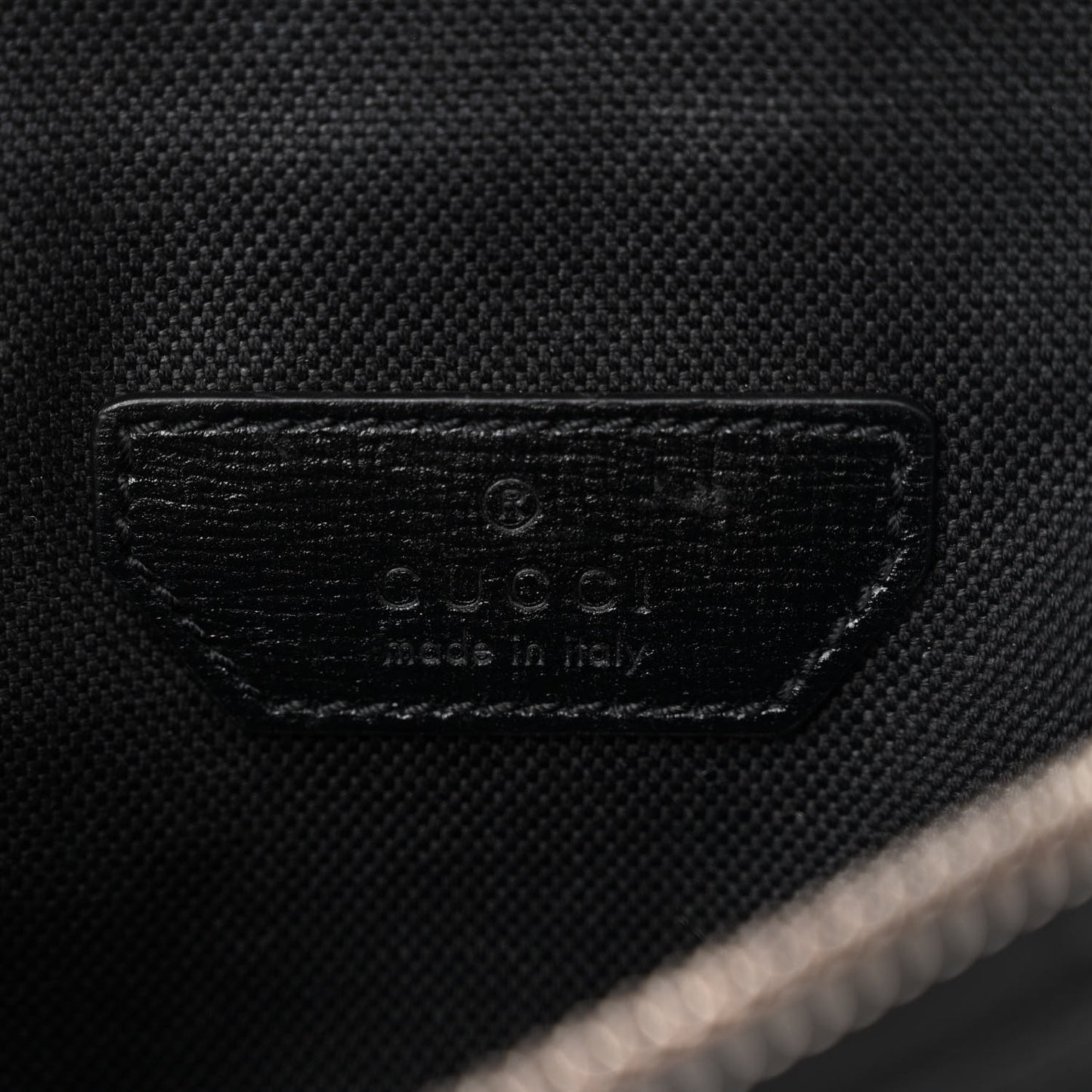 GG Supreme Monogram Textured Calfskin Retro Interlocking G Belt Bag Black