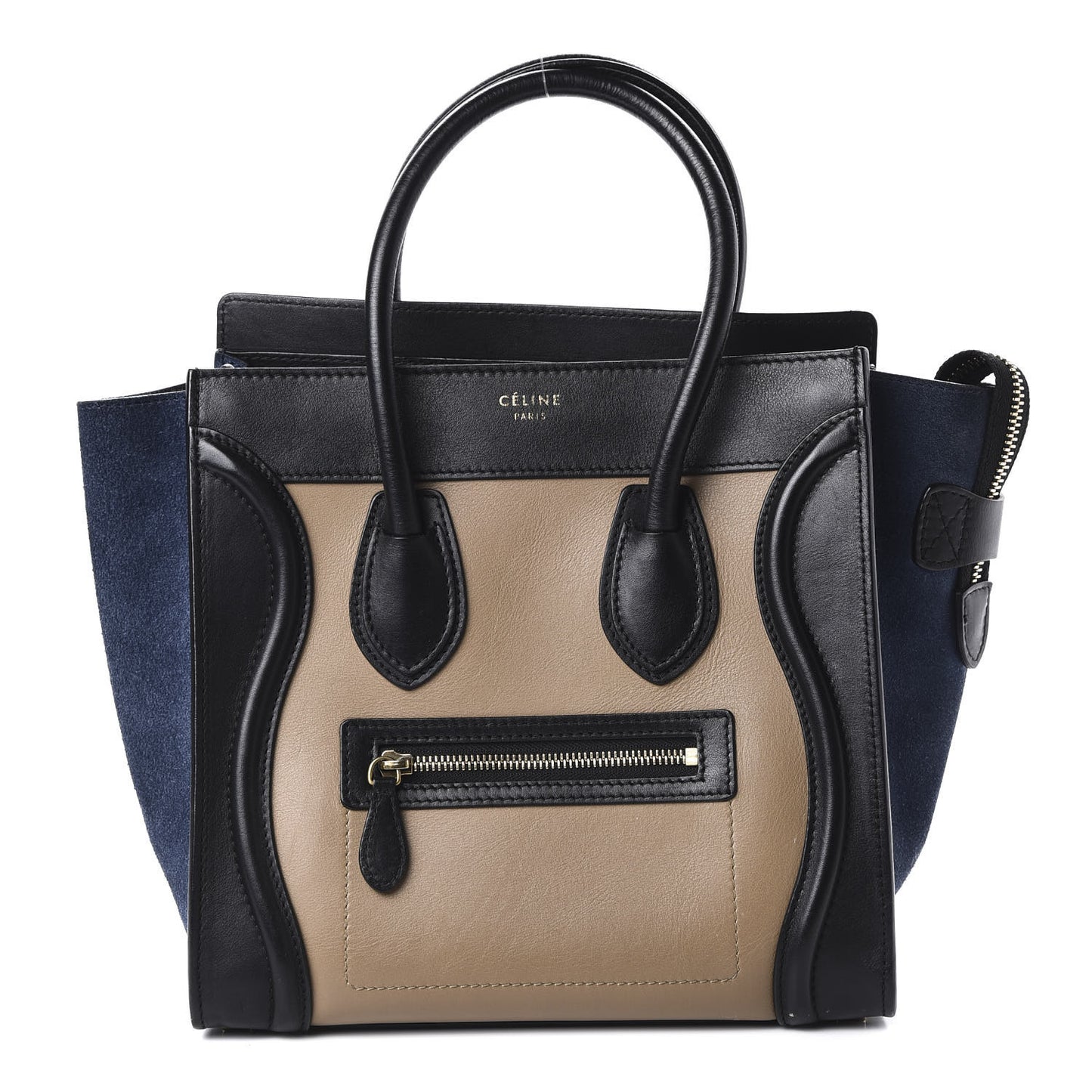 Smooth Calfskin Micro Tri-Color Luggage Dune