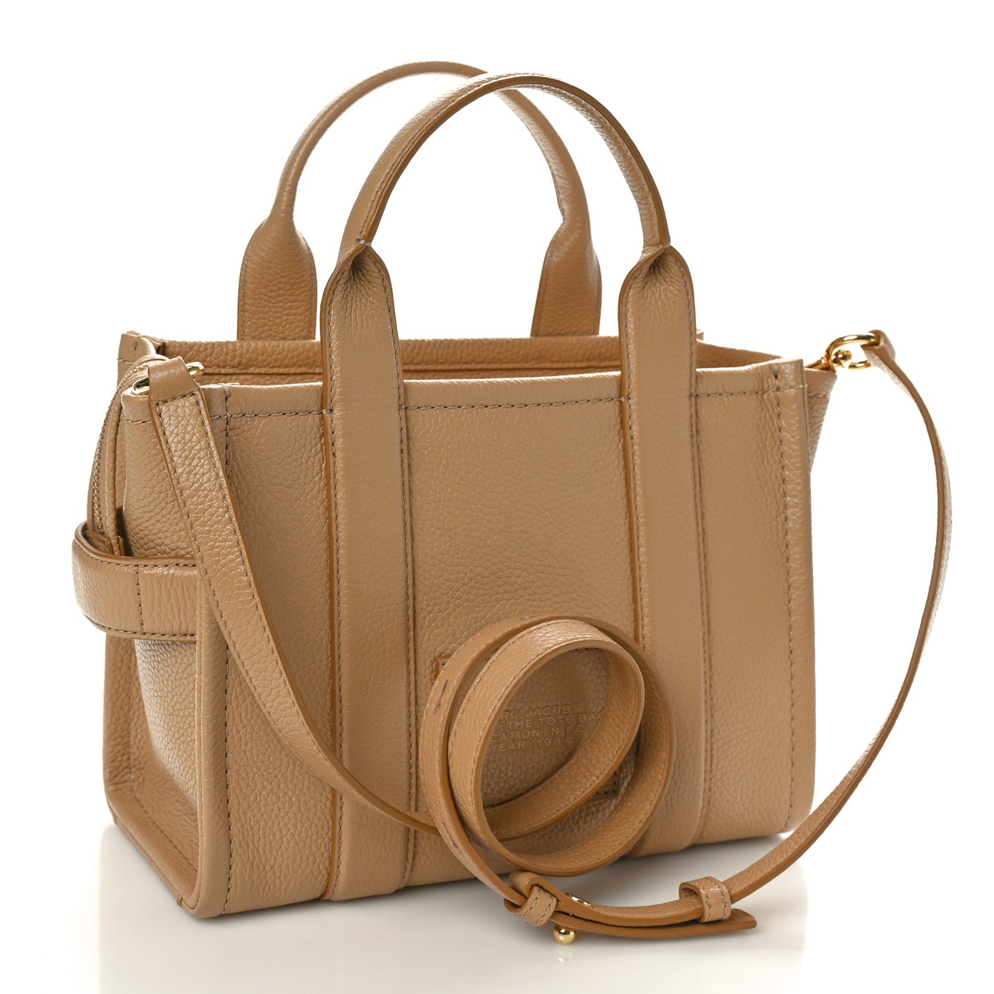 Grained Calfskin Mini The Tote Bag Camel