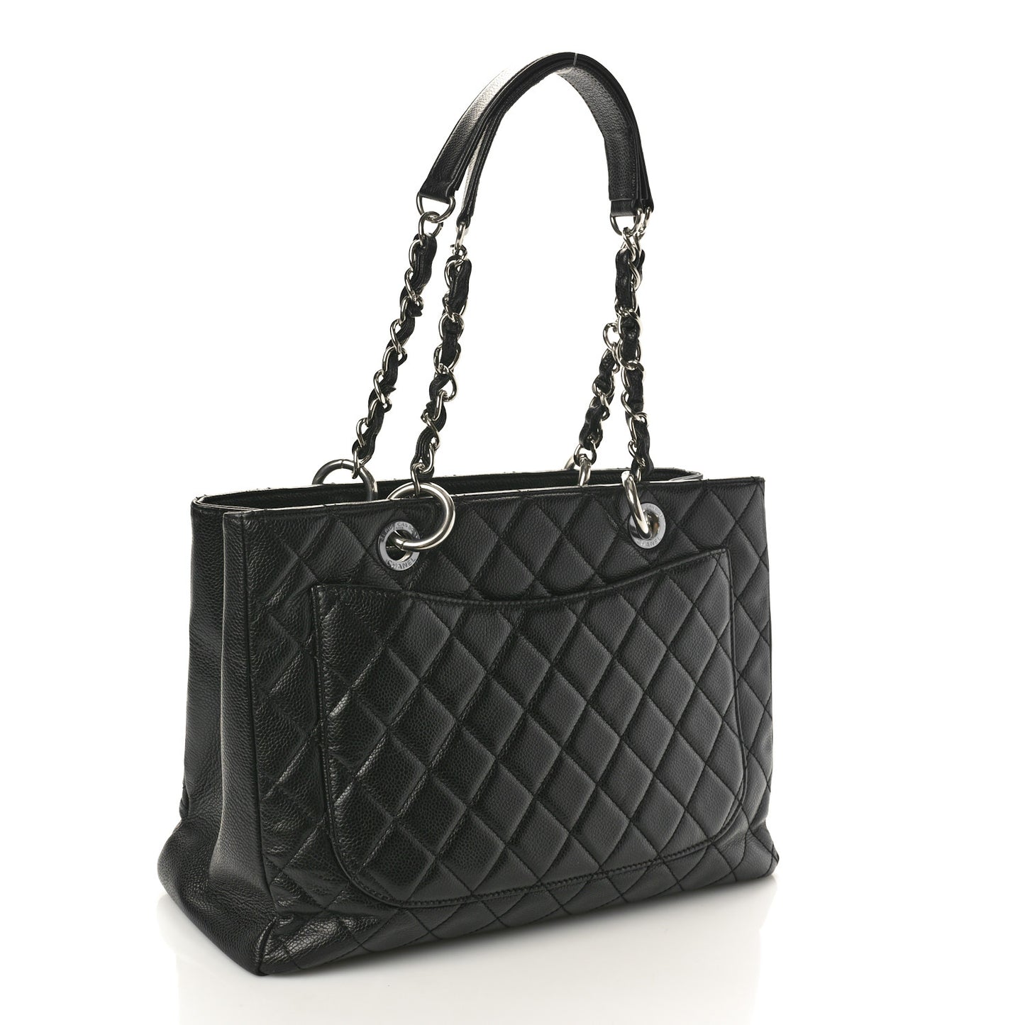 Caviar Quilted Grand Shopping Tote GST Black