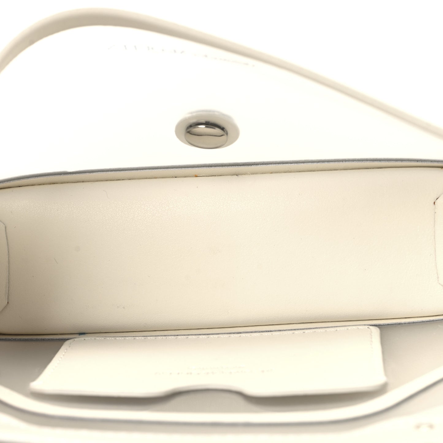 Polyurethane Calfskin Transparent Jeweled Knuckle Satchel Clear White