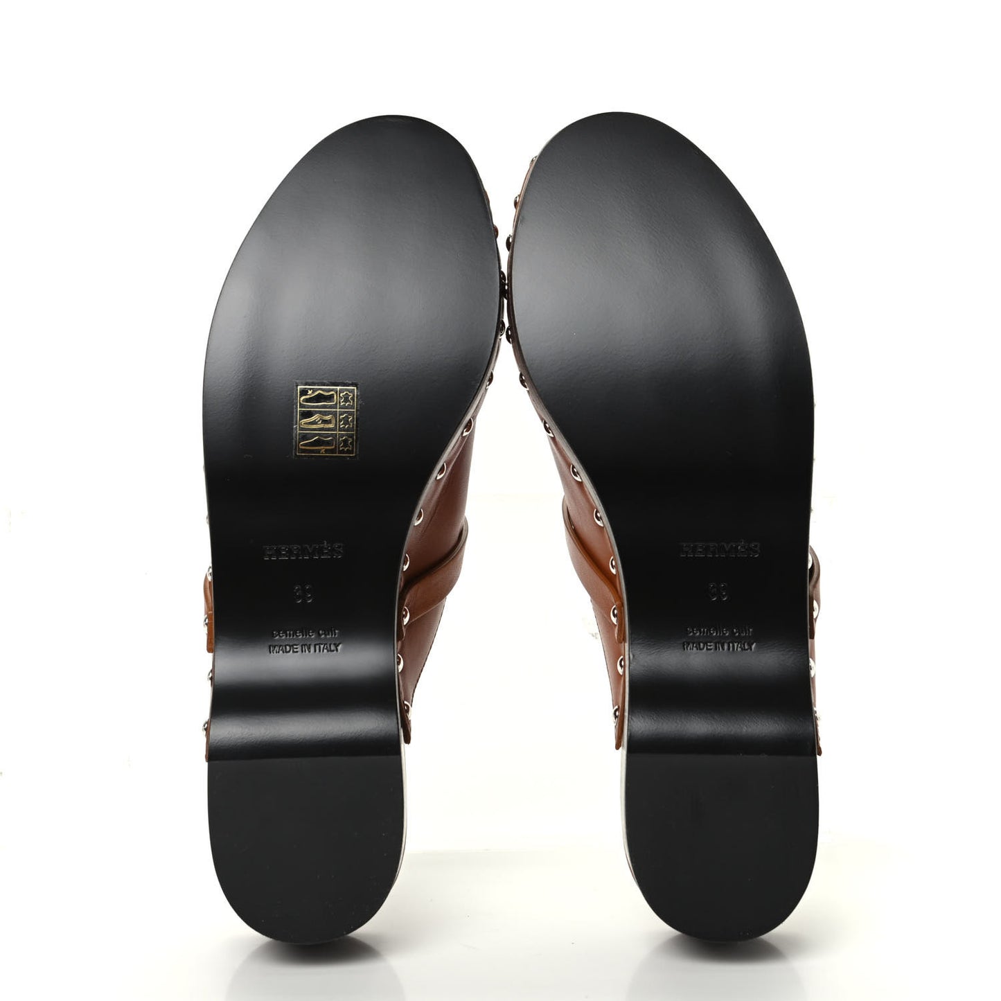 Heritage Calfskin Carlotta Mules 39 Naturel