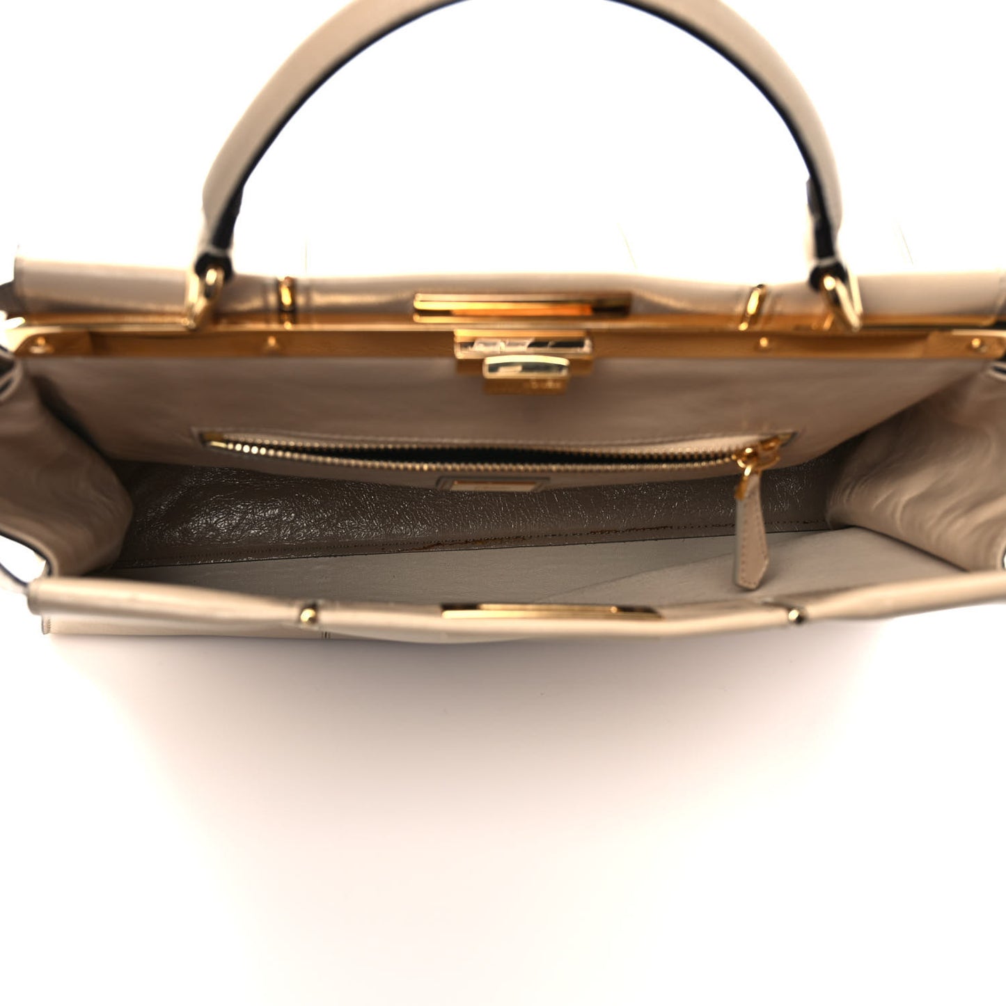 Agnello Old Shine Large Peekaboo Iconic Satchel Amido