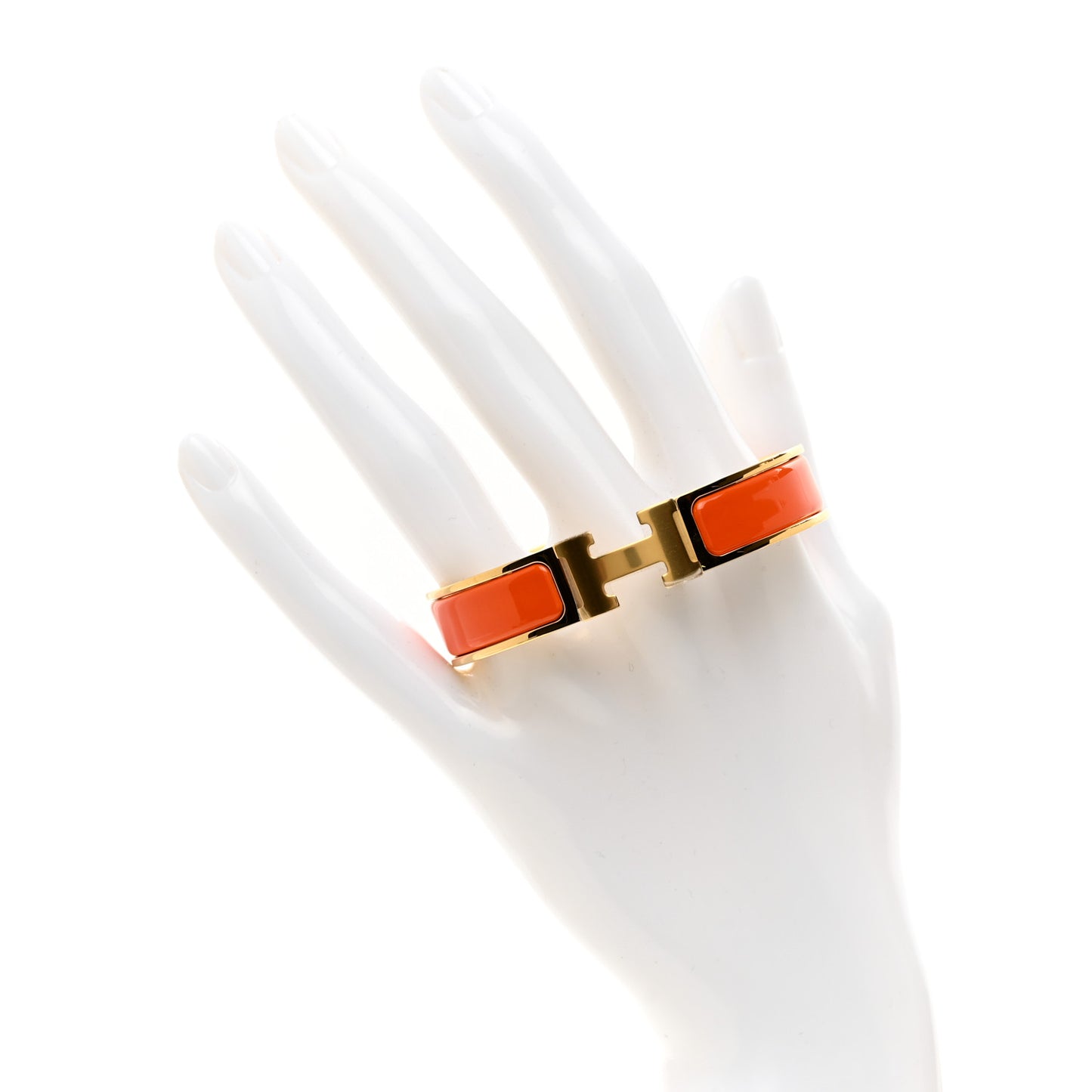 Enamel Narrow Clic Clac H Bracelet PM Orange