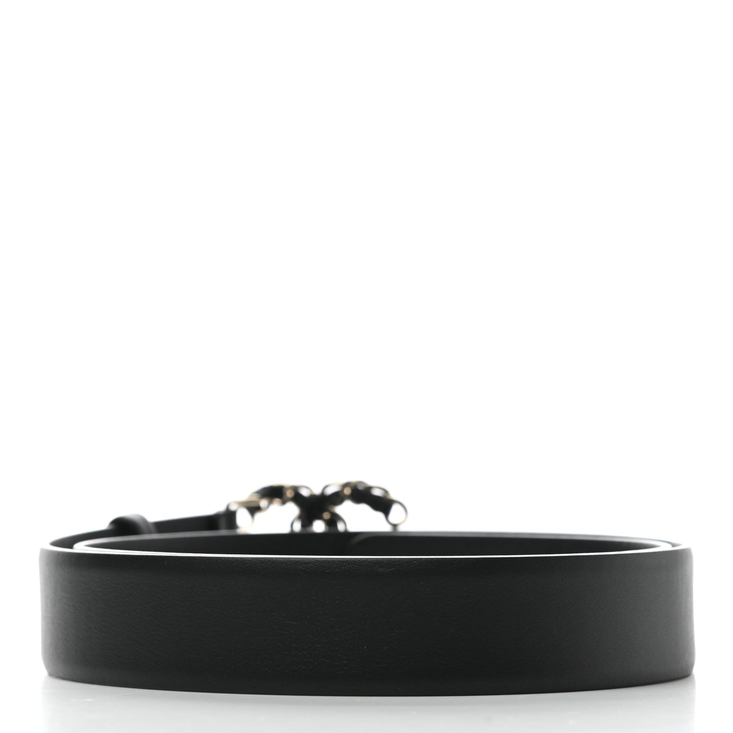 Calfskin CC Chain Belt 85 34 Black