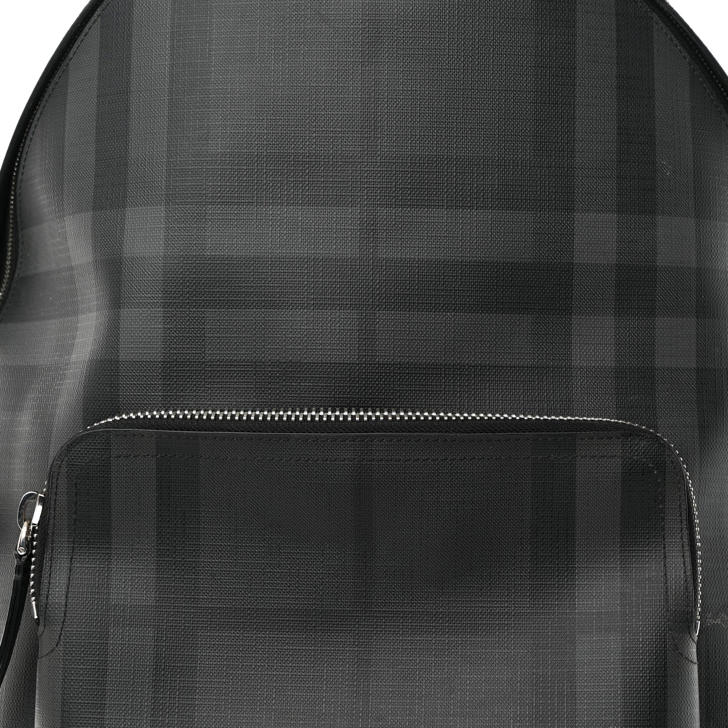 PVC Check Abbeydale Simple Backpack Black Grey
