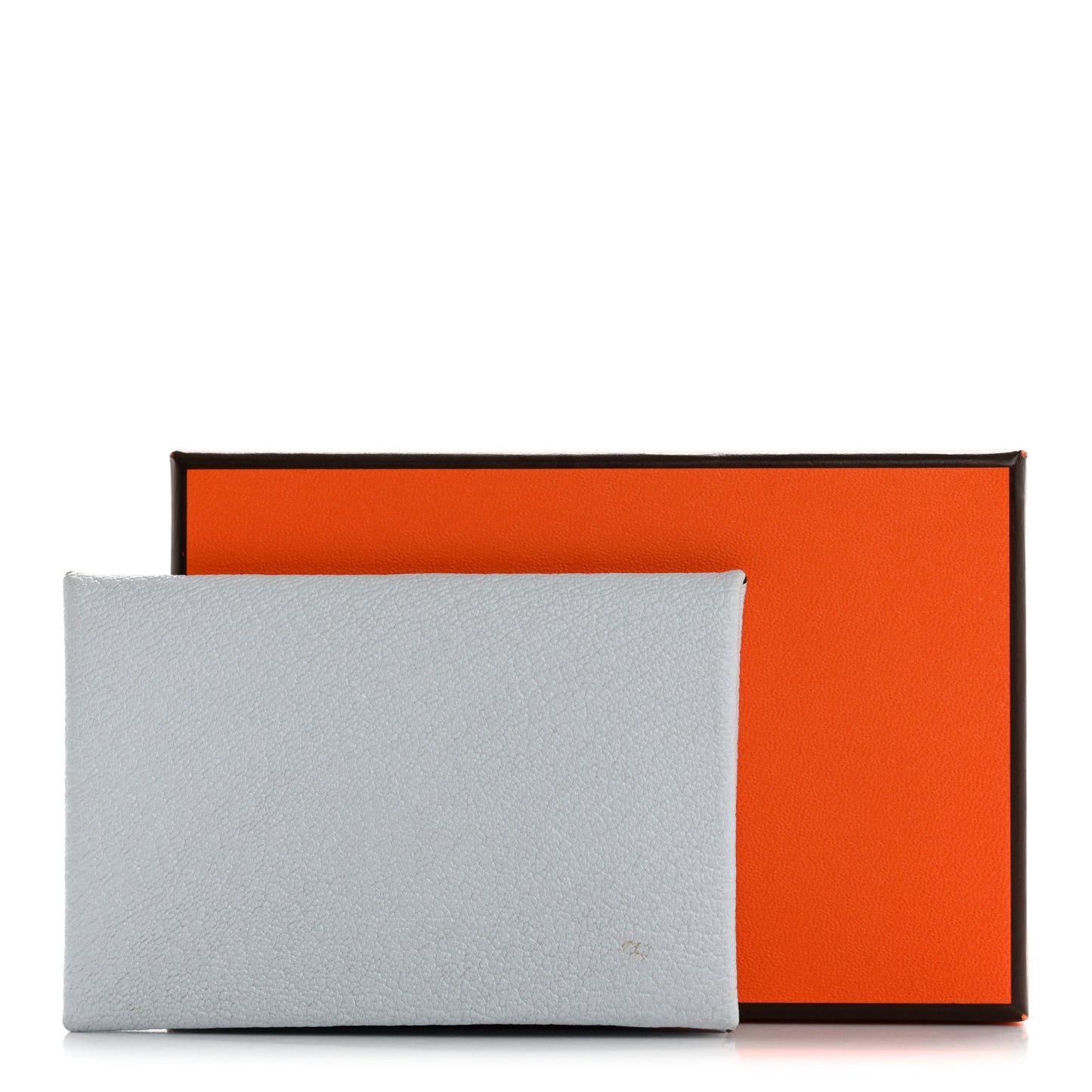 Chevre Mysore Verso Calvi Card Case Bleu Brume Brique
