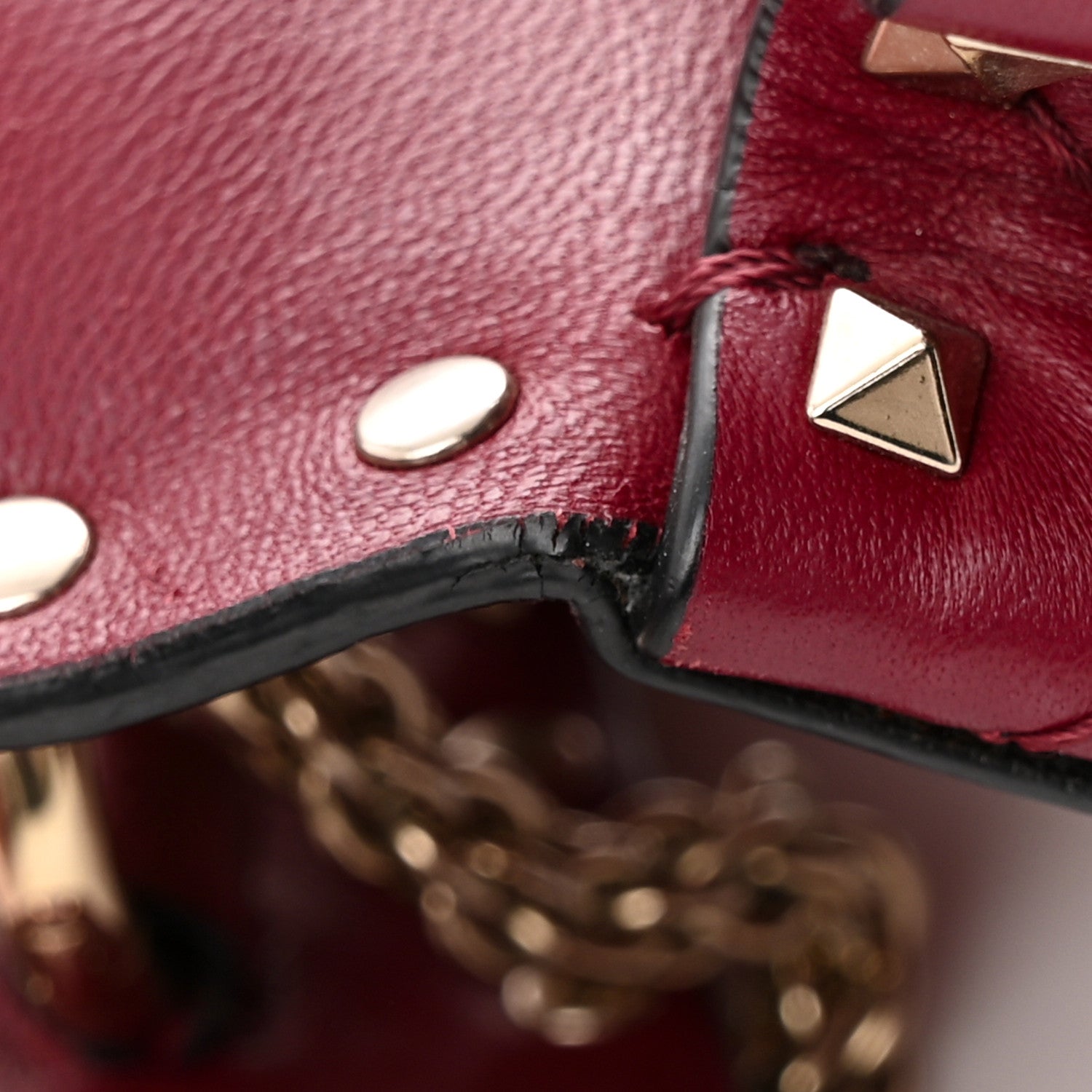 Valentino Garavani Nappa Small Rockstud Spike Shoulder Bag Rubino 10 of 14