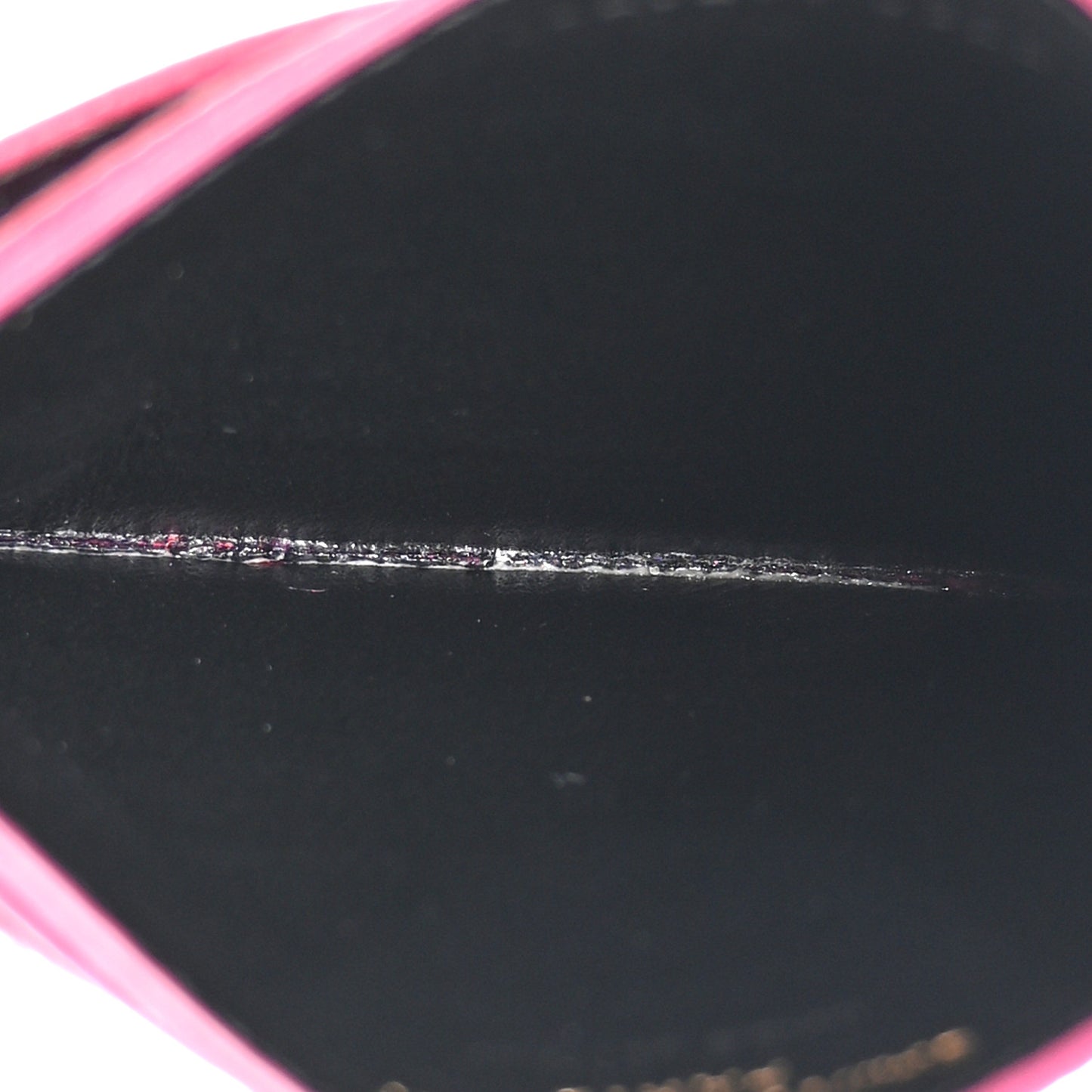 Grain De Poudre Matelasse Chevron Monogram Credit Card Case Fresh Fuxia