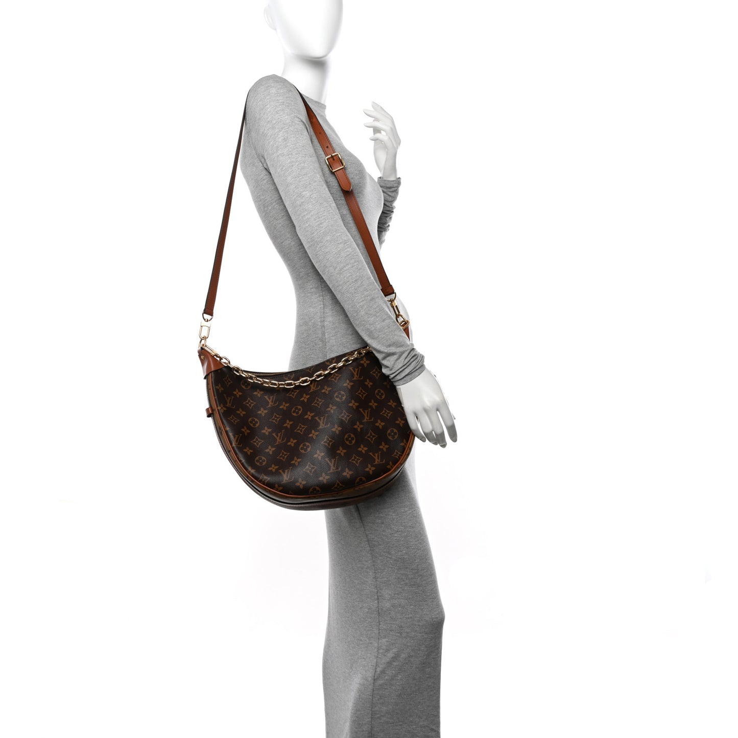 Reverse Monogram Loop Hobo