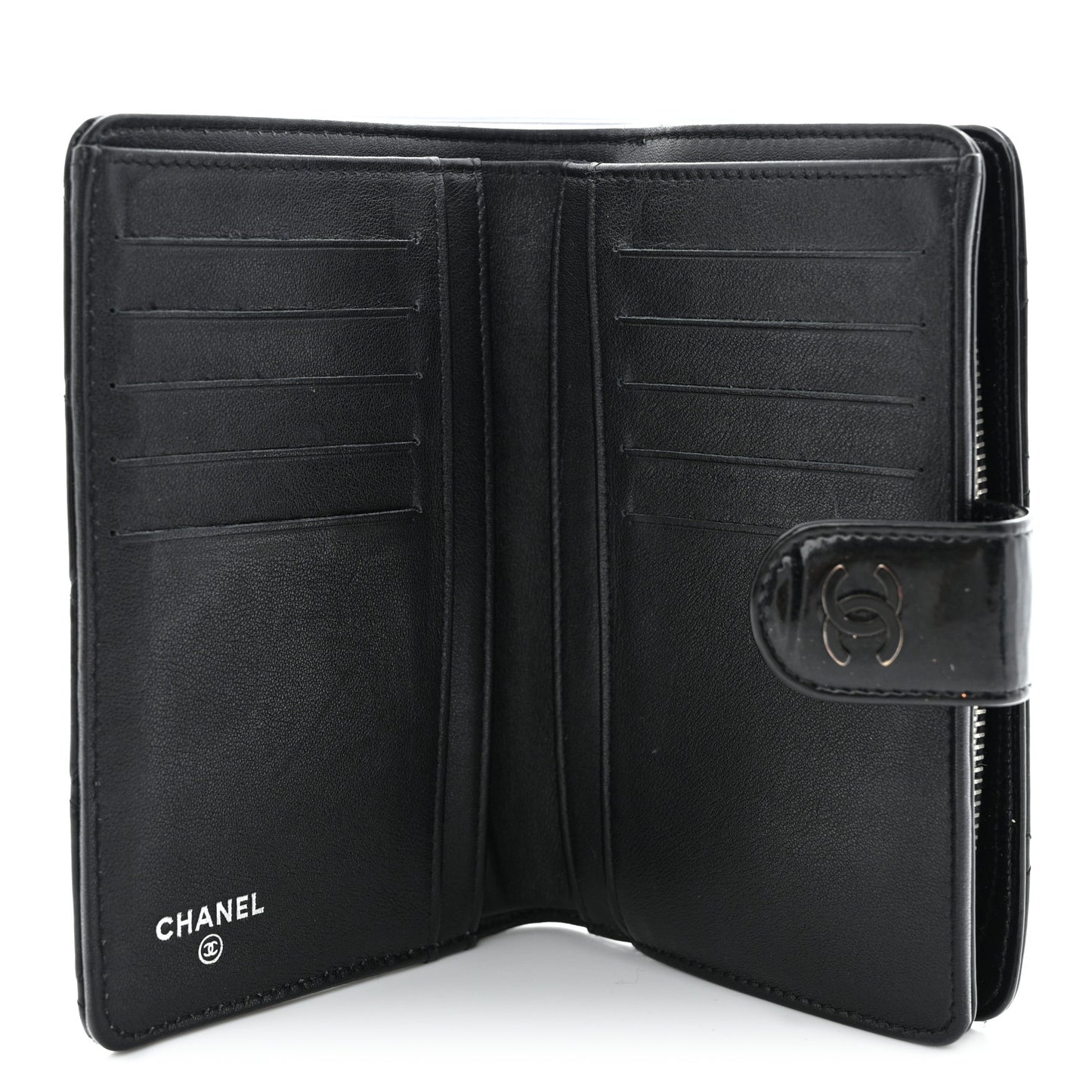 Patent CC French Wallet Black
