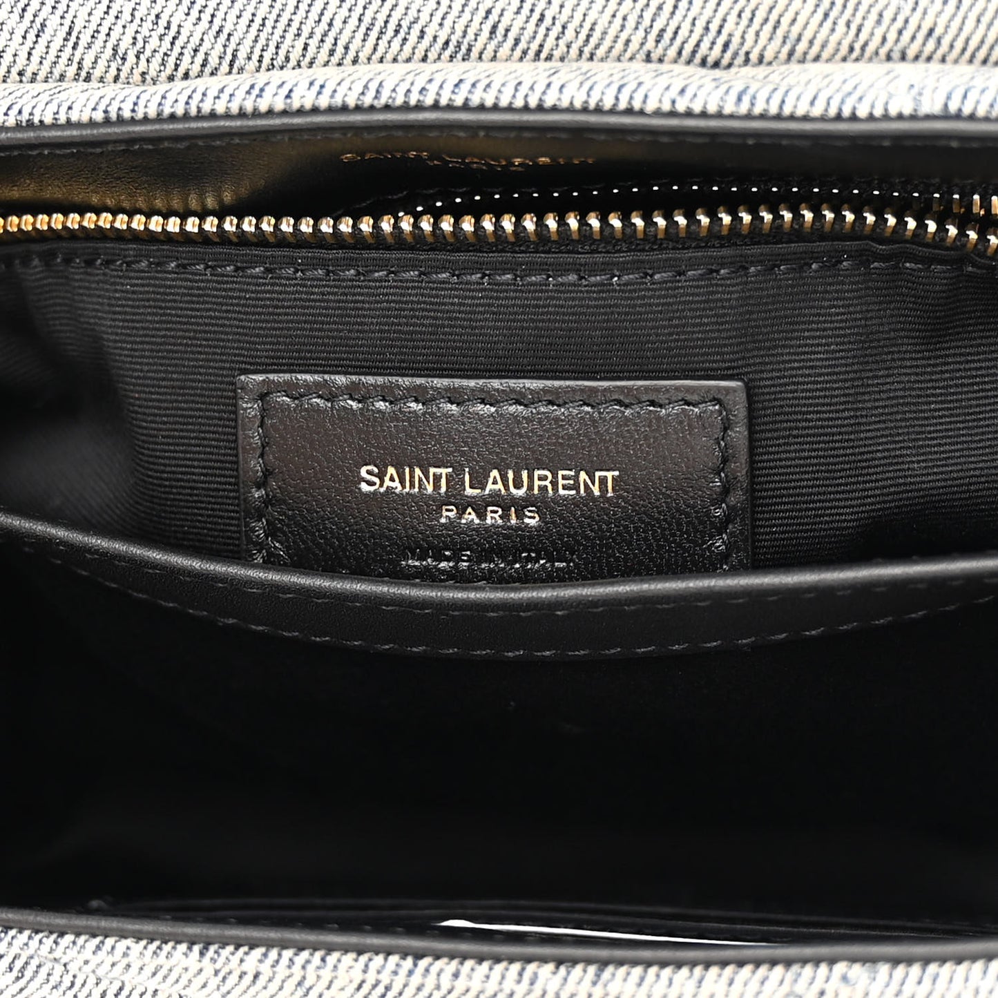 Denim Y Quilted Monogram Toy Loulou Crossbody Bag Grey
