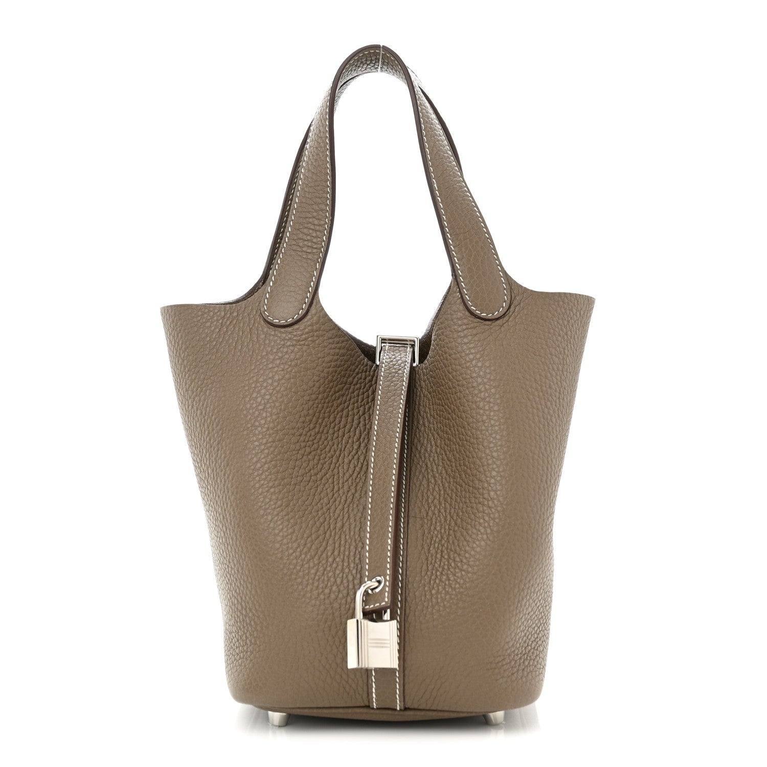 Hermes Taurillon Clemence Picotin Lock 18 PM Etoupe 1 of 10