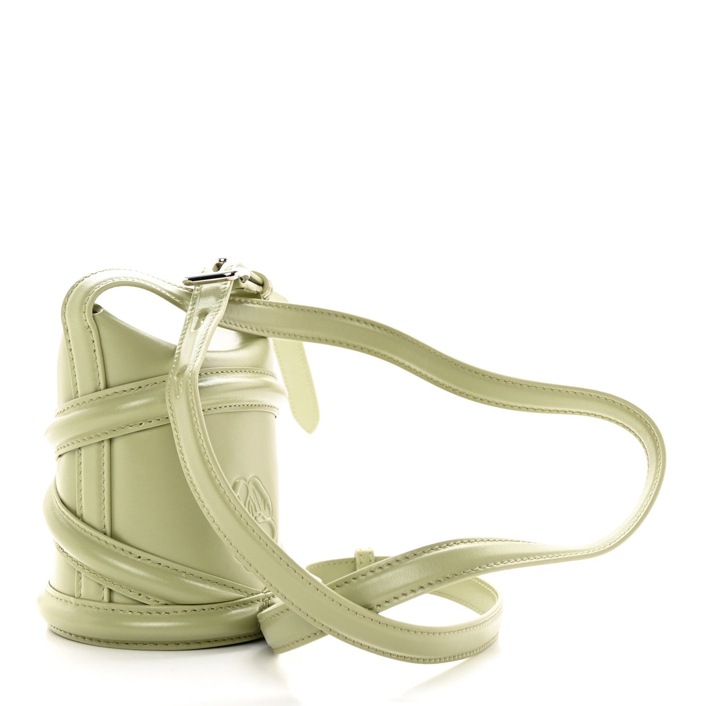 Calfskin Mini Curve Bucket Bag Sage