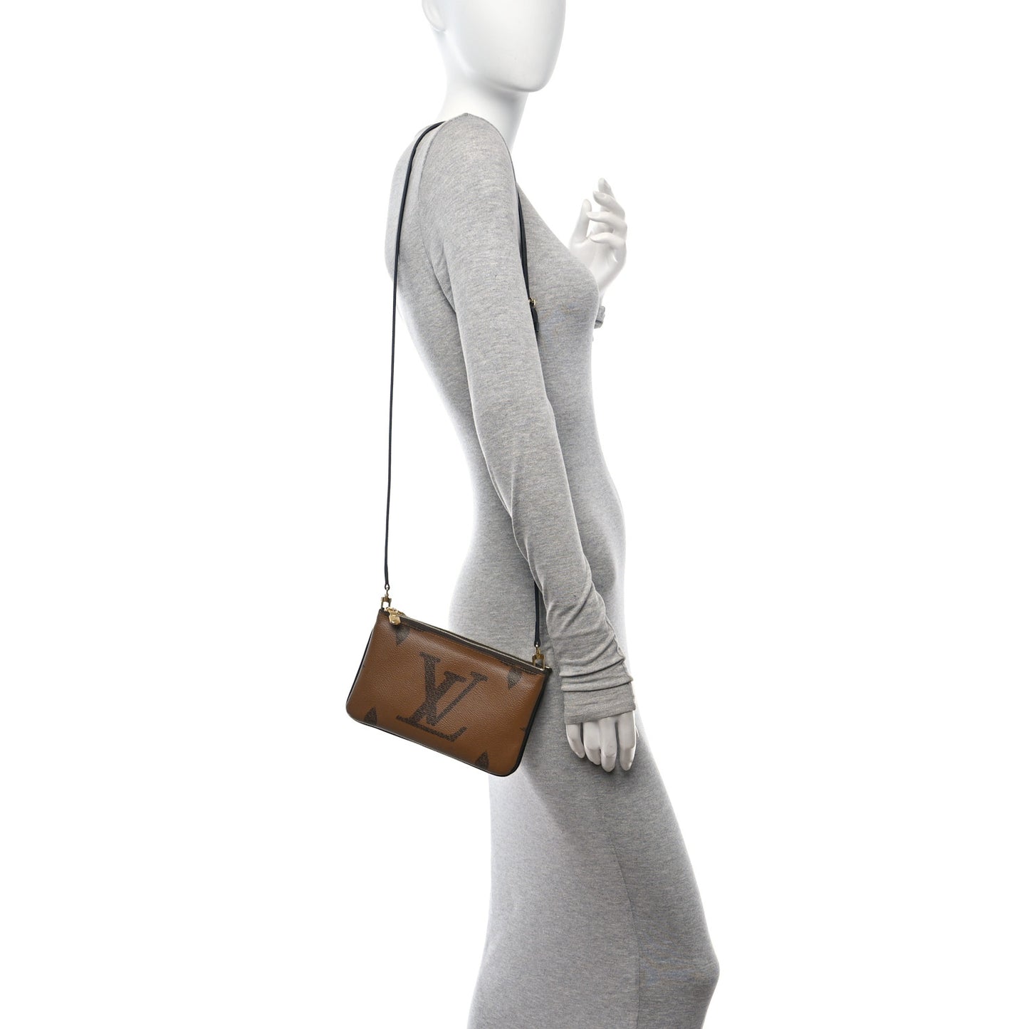 Reverse Monogram Giant Double Zip Pochette